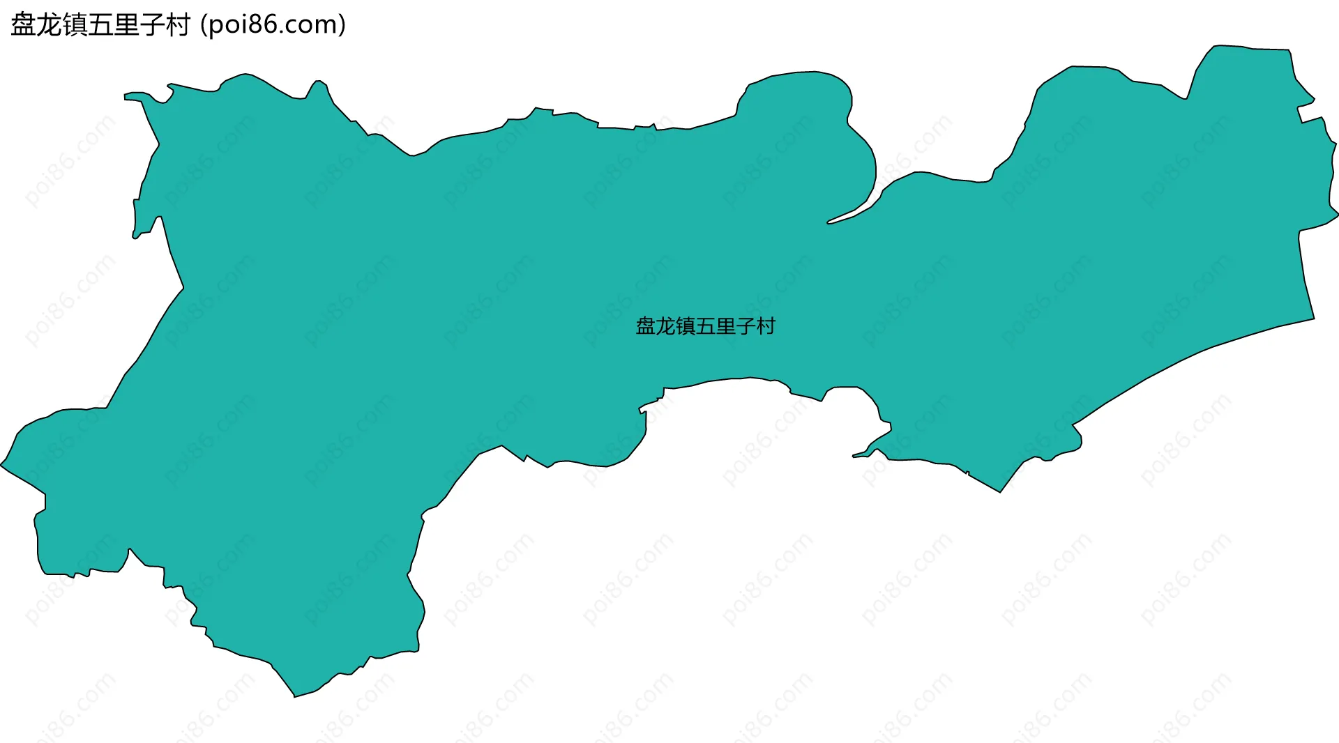 盘龙镇五里子村边界地图