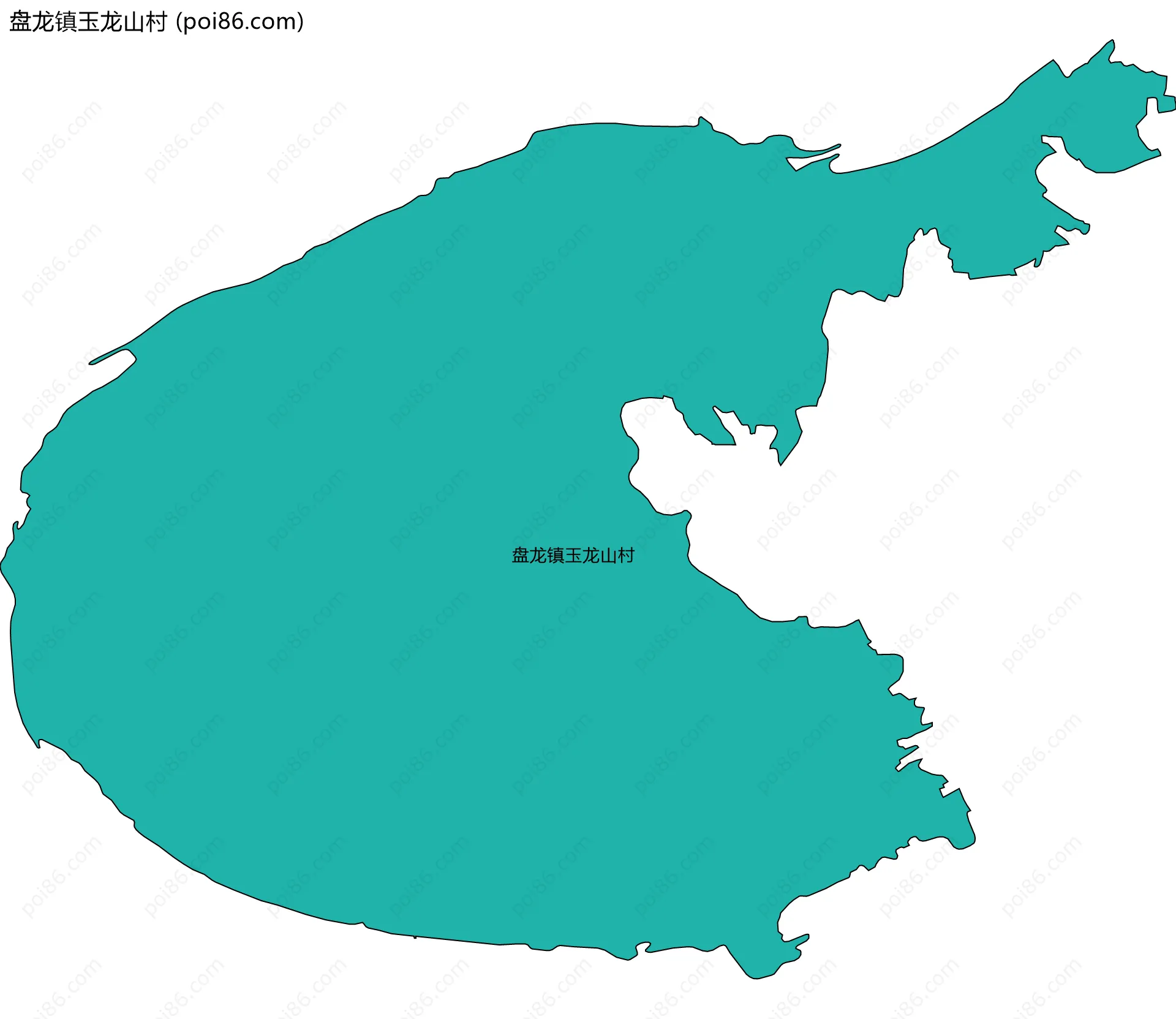 盘龙镇玉龙山村边界地图