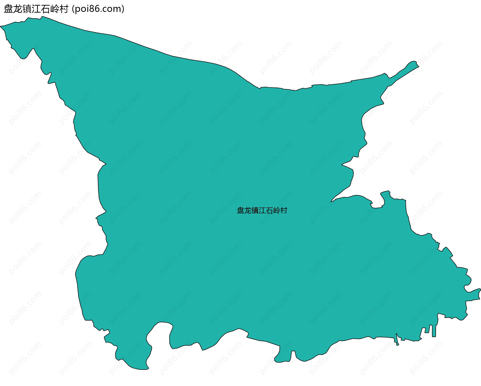 盘龙镇江石岭村边界地图