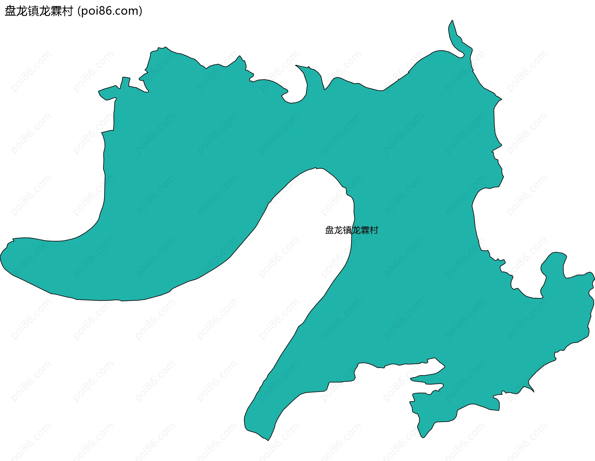 盘龙镇龙霖村边界地图