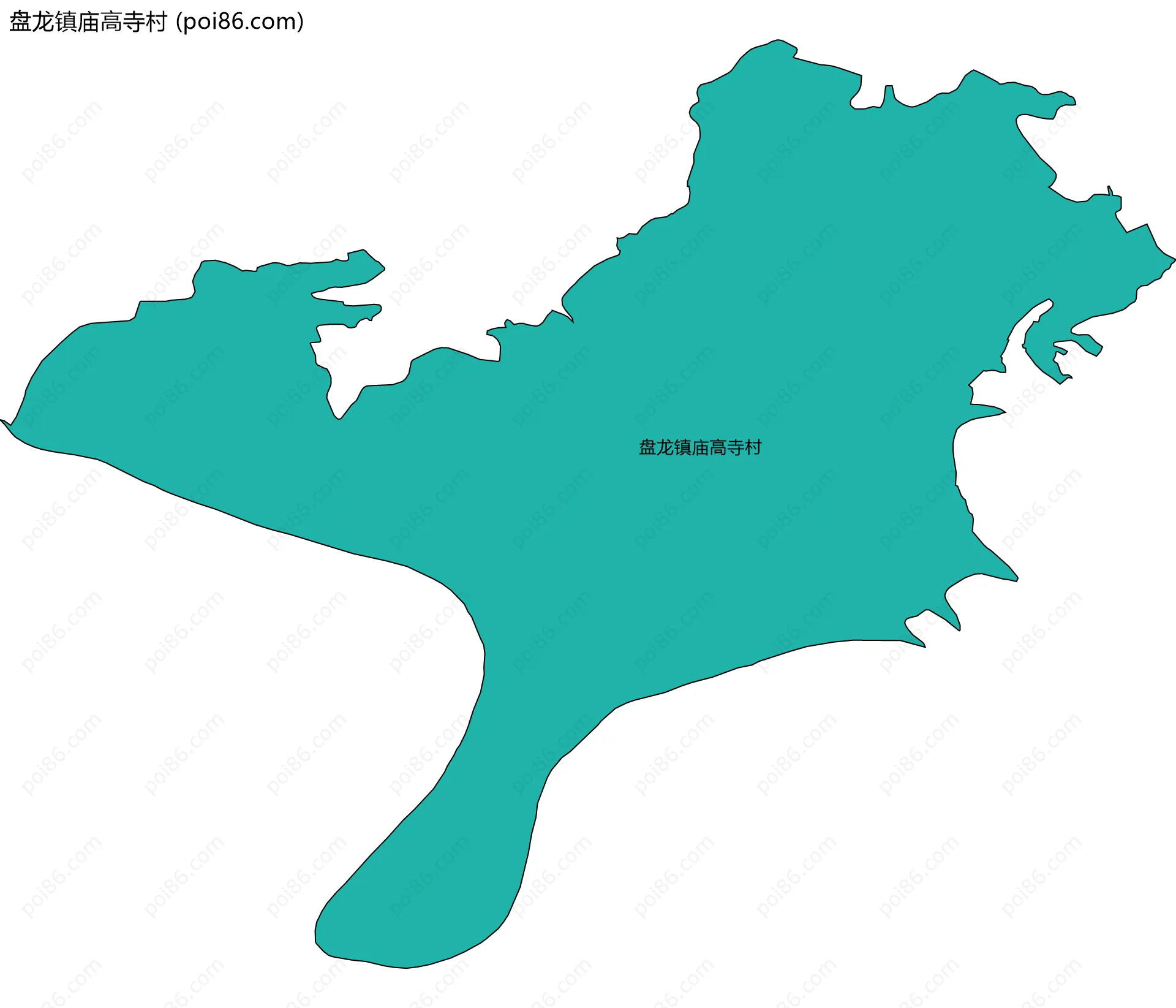 盘龙镇庙高寺村边界地图