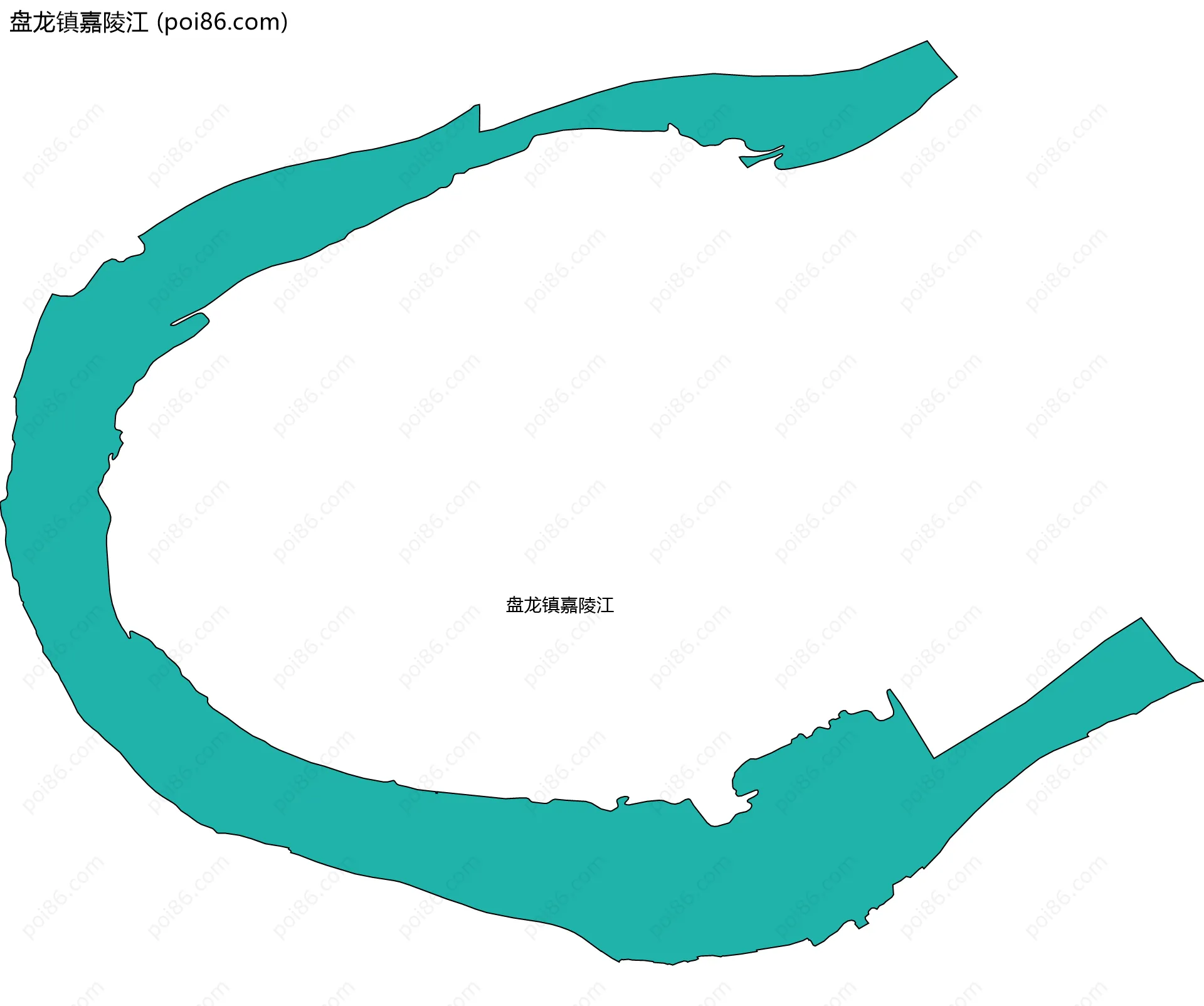 盘龙镇嘉陵江边界地图