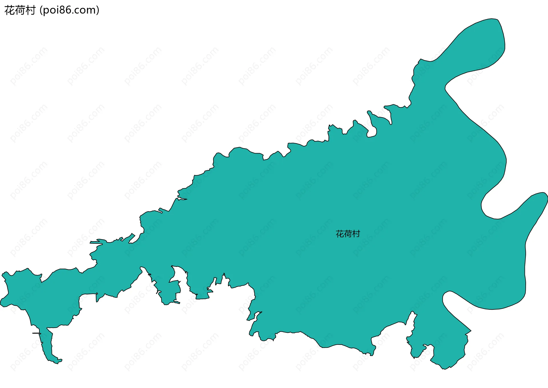 花荷村边界地图