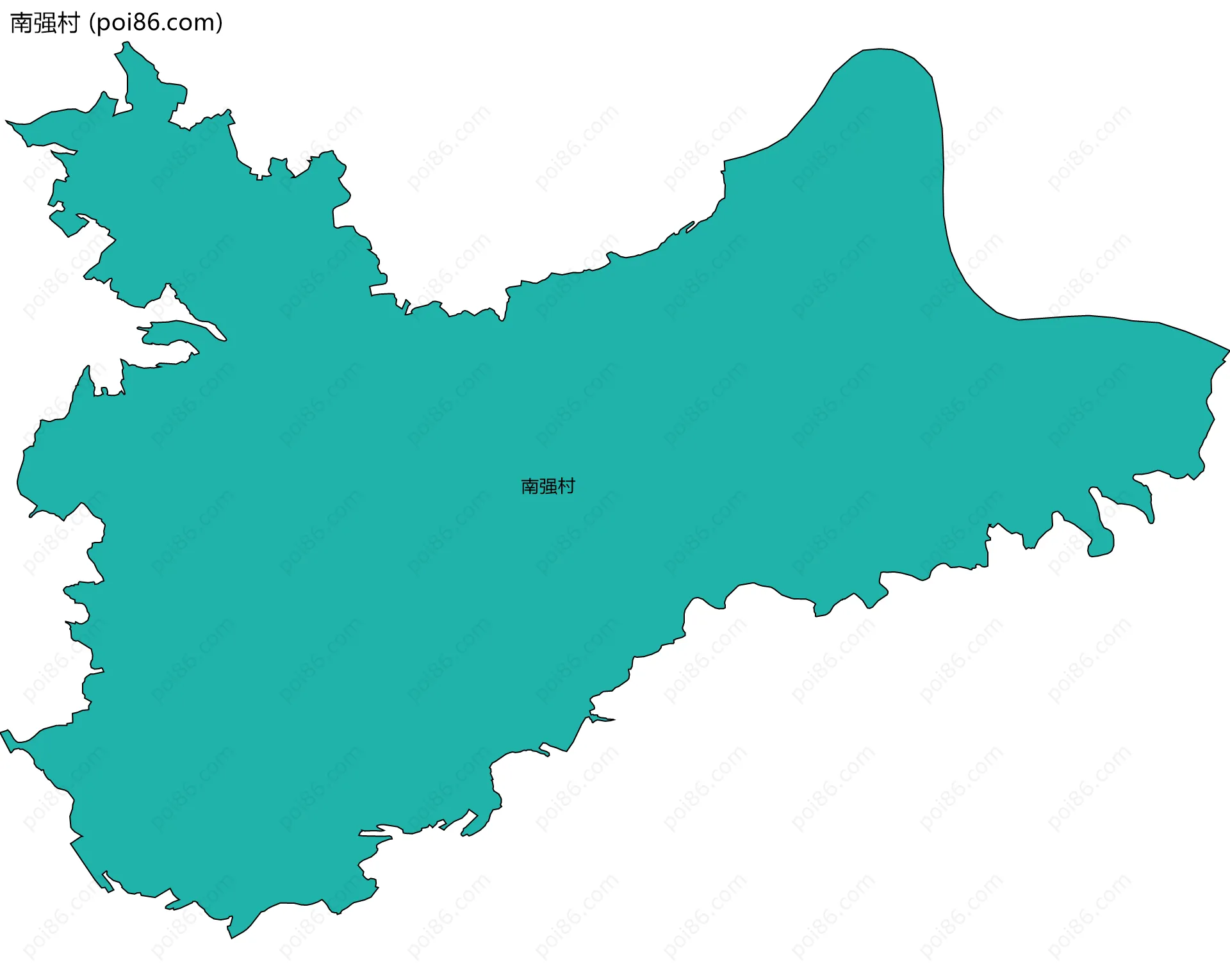 南强村边界地图