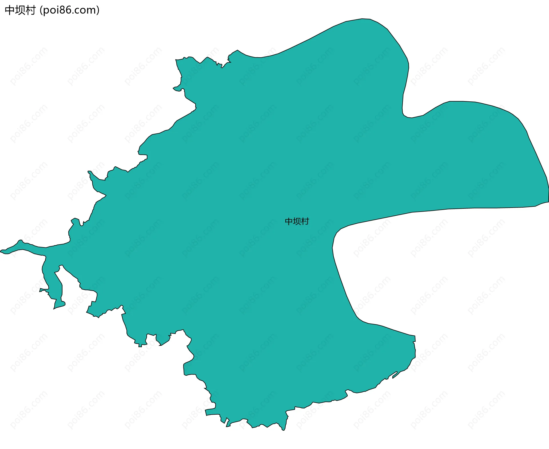 中坝村边界地图