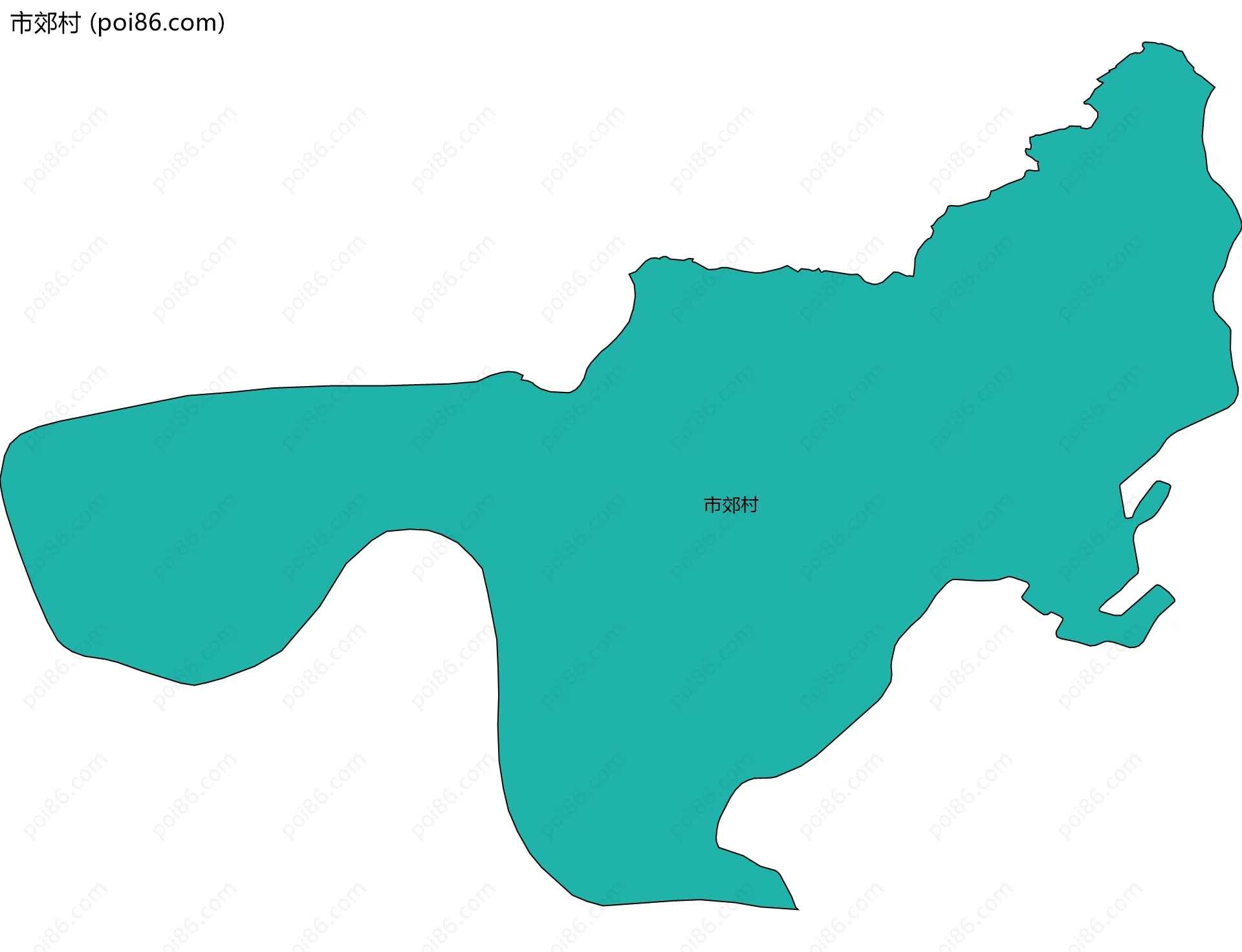 市郊村边界地图