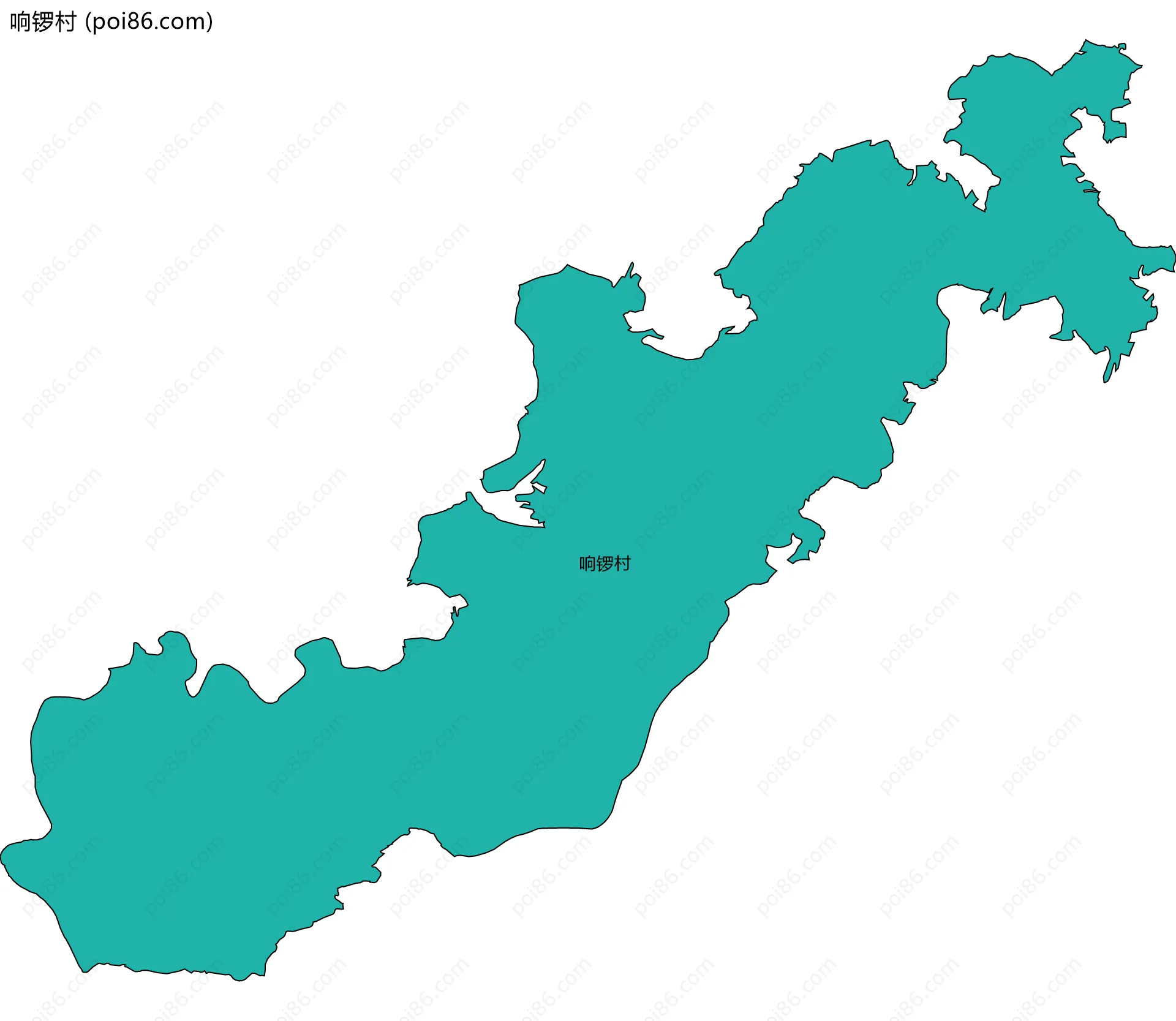 响锣村边界地图