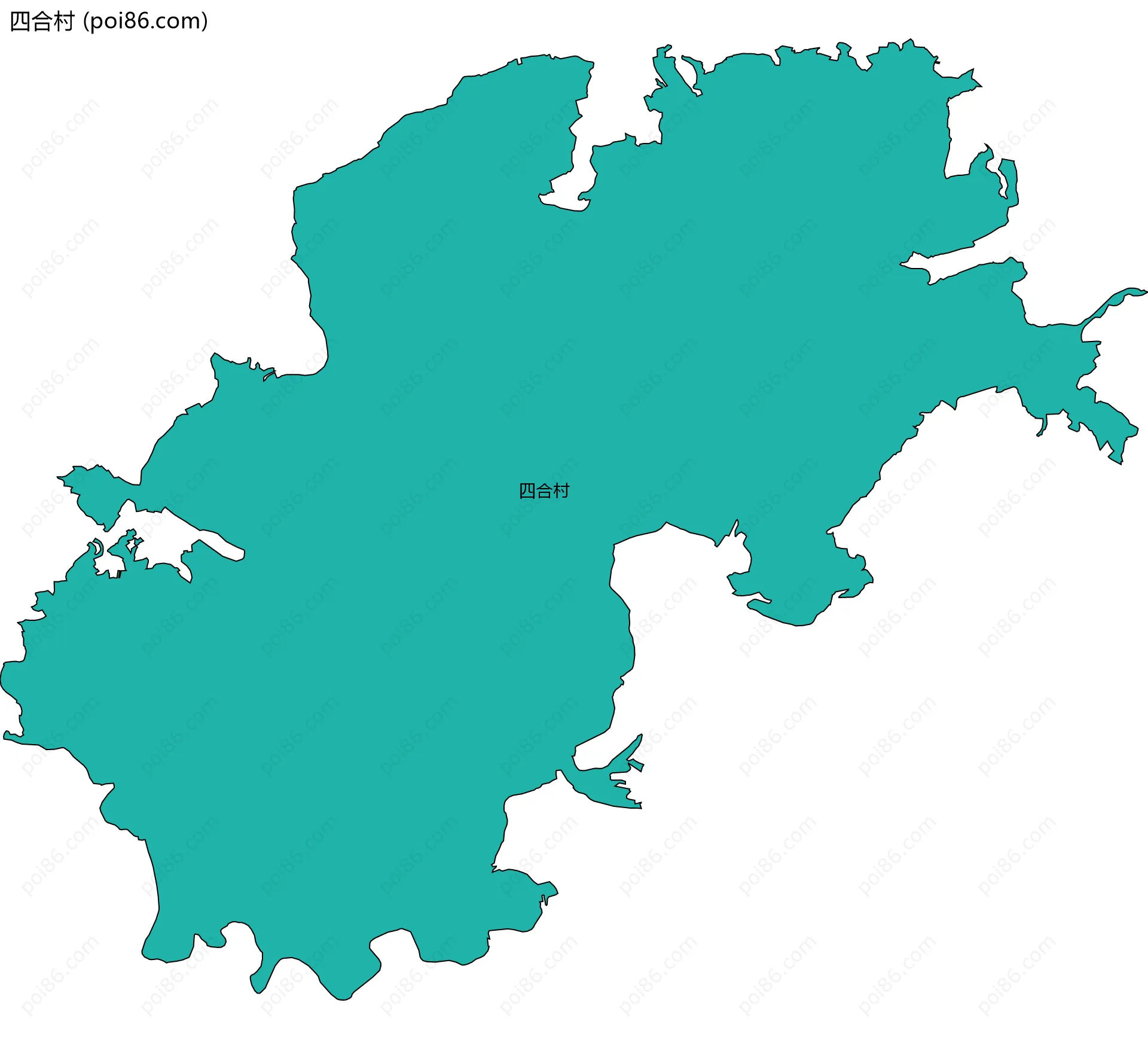 四合村边界地图