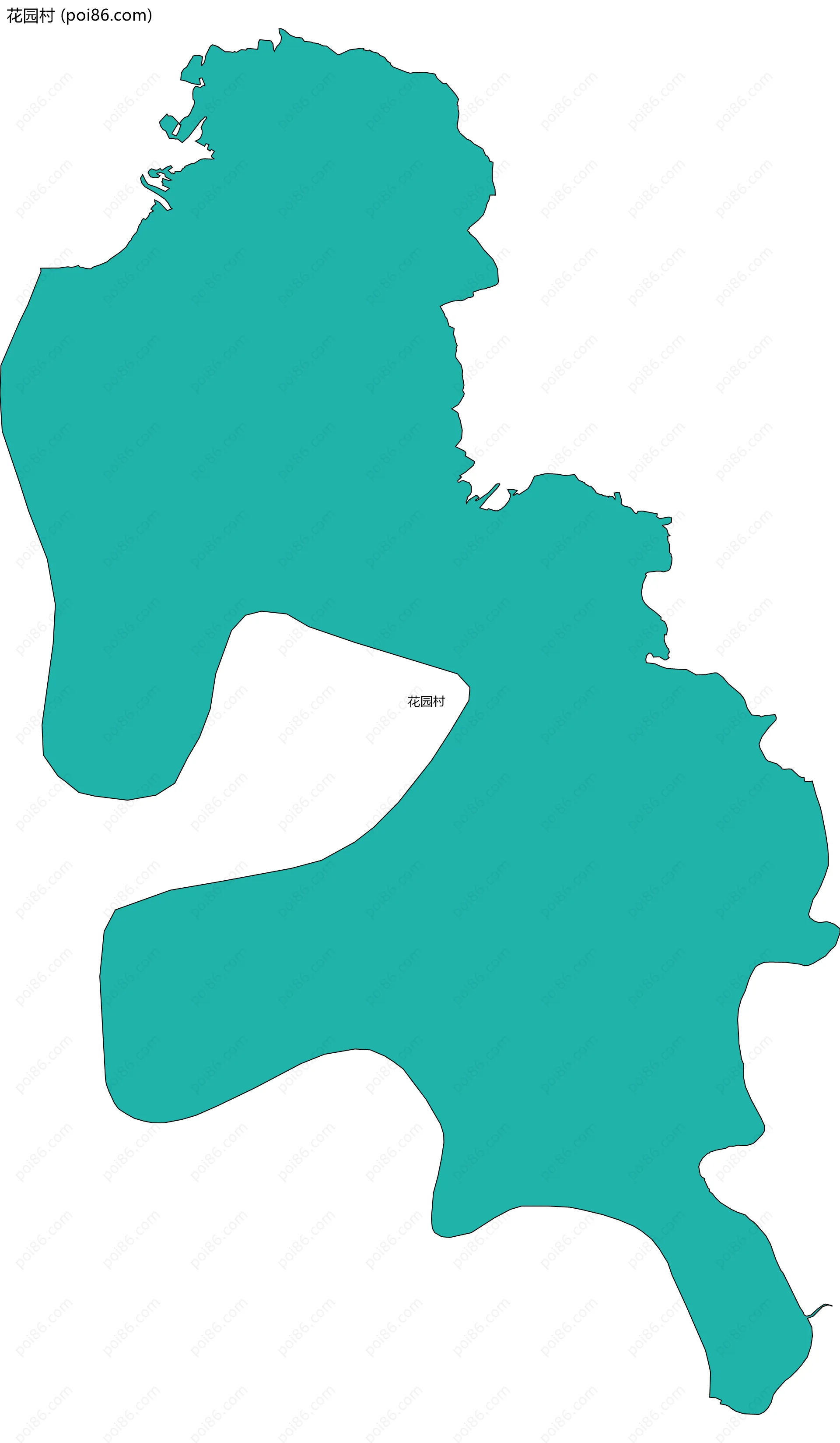 花园村边界地图