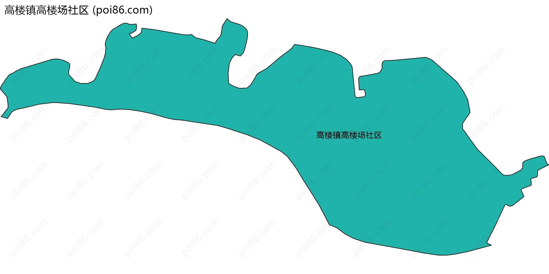 高楼镇高楼场社区边界地图