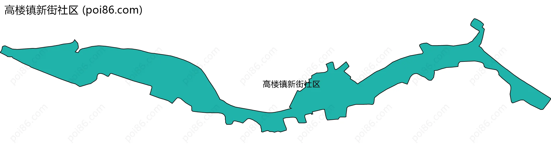 高楼镇新街社区边界地图