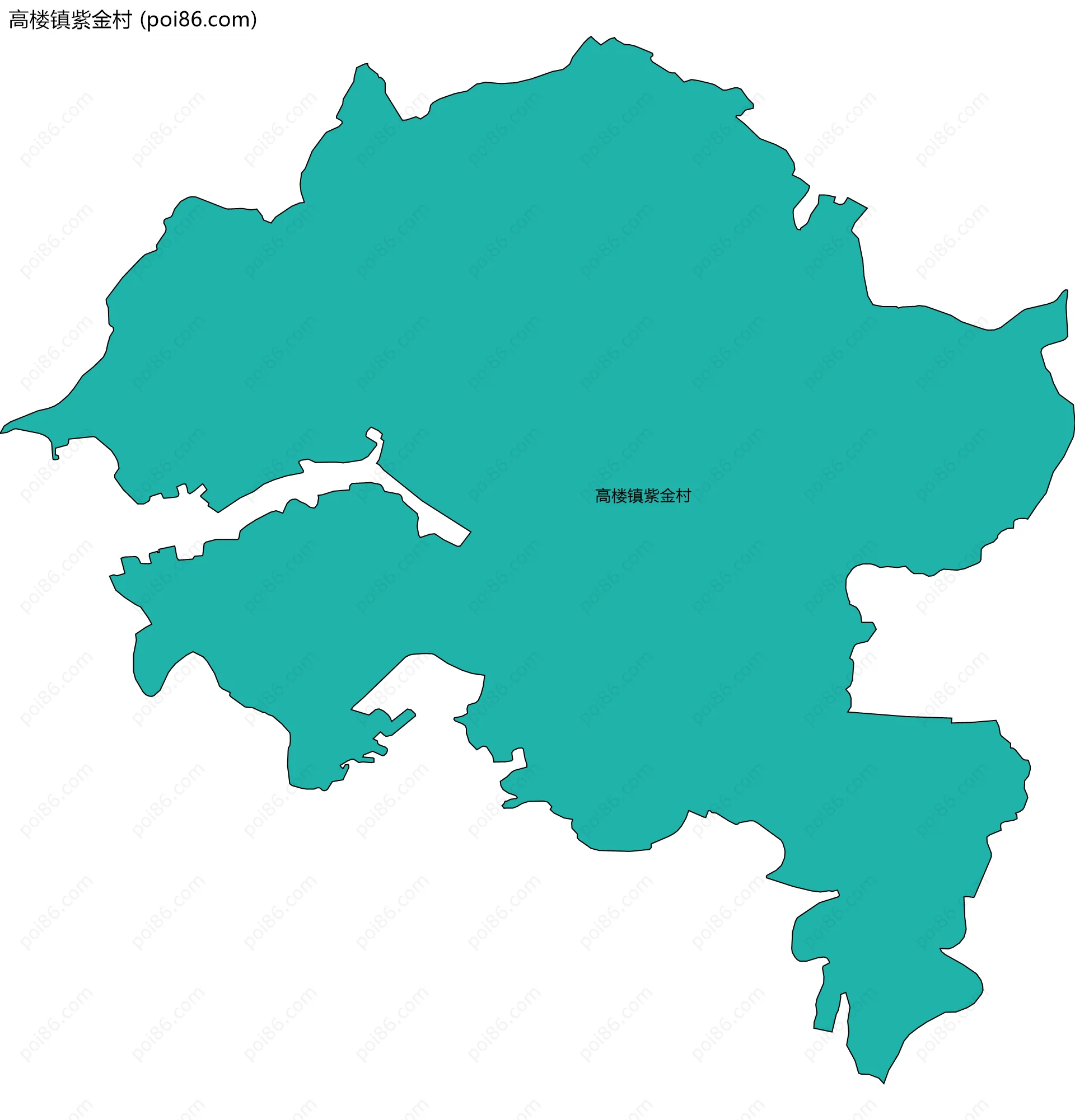 高楼镇紫金村边界地图