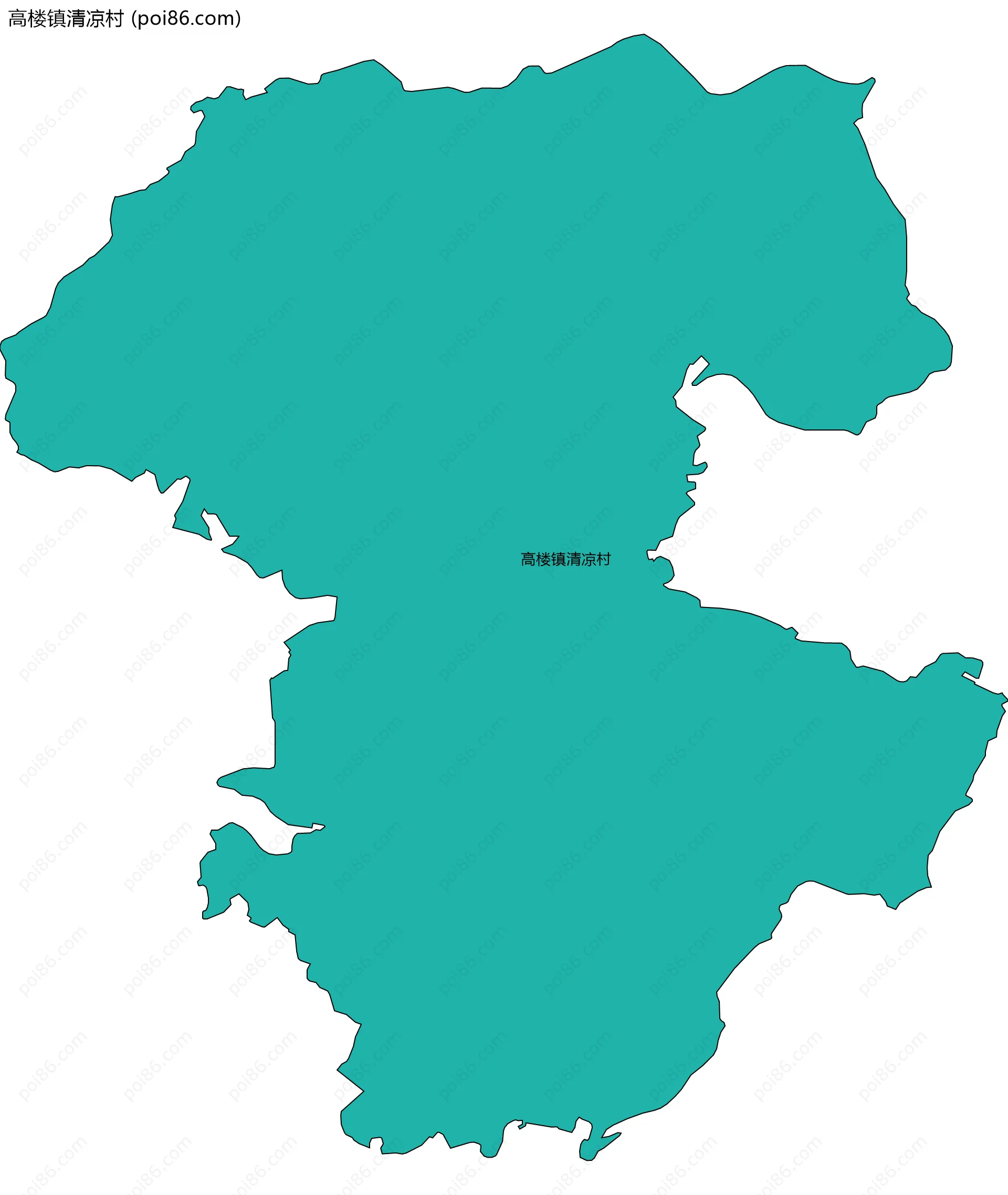 高楼镇清凉村边界地图