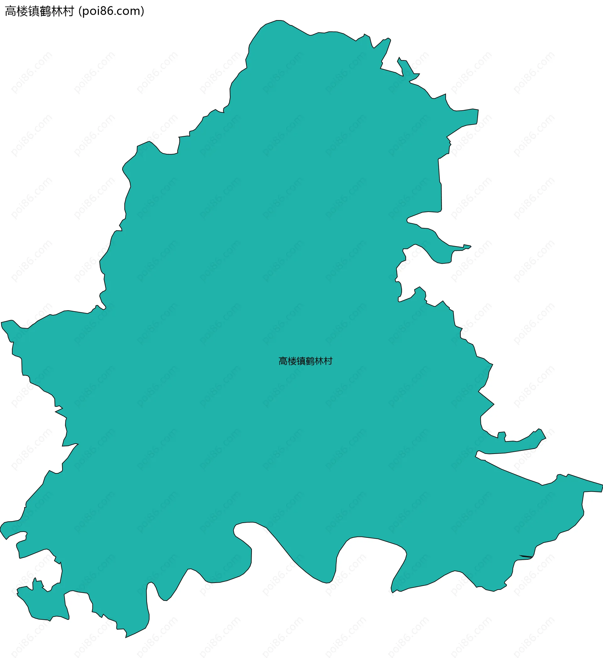 高楼镇鹤林村边界地图