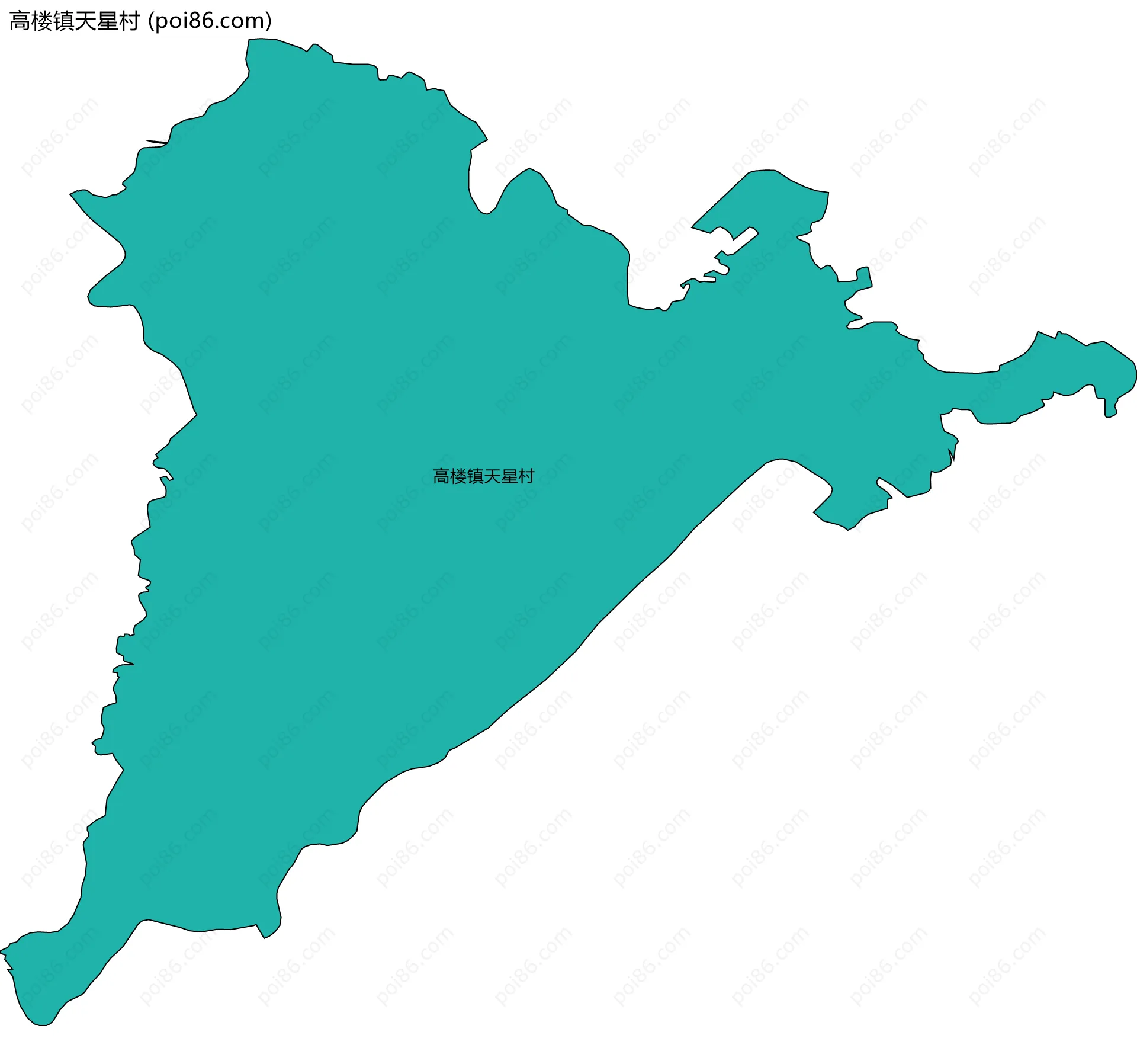 高楼镇天星村边界地图