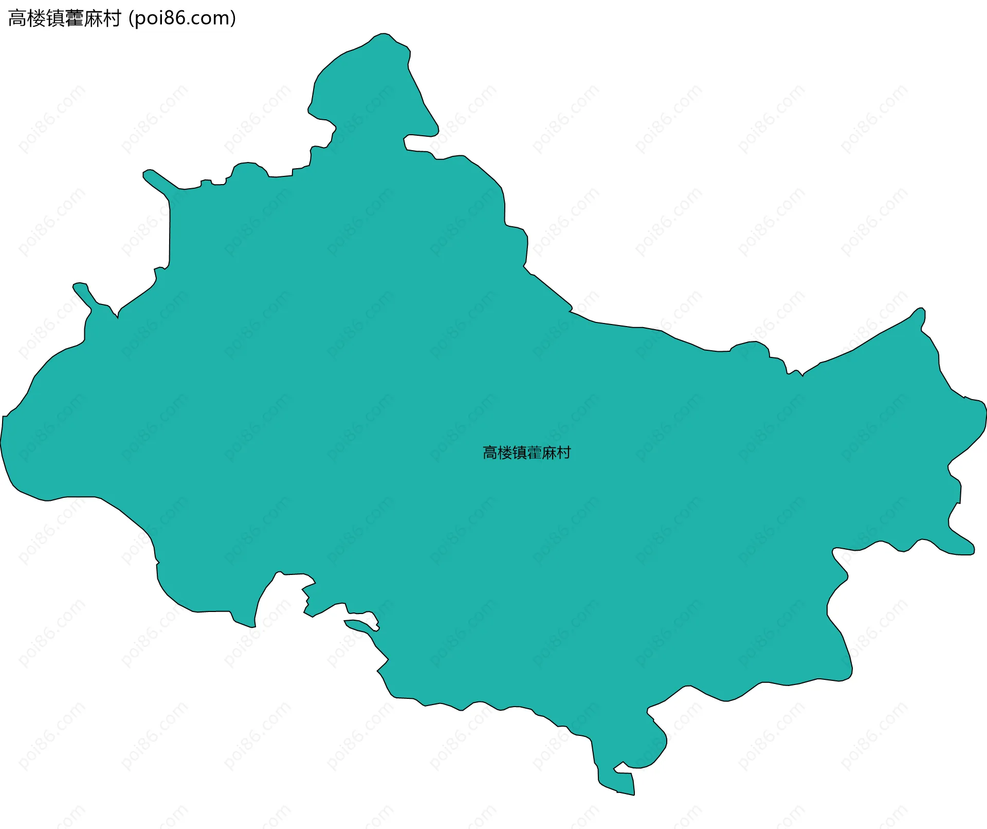 高楼镇藿麻村边界地图