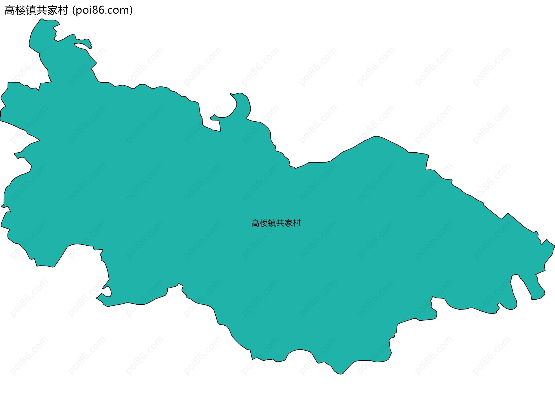 高楼镇共家村边界地图