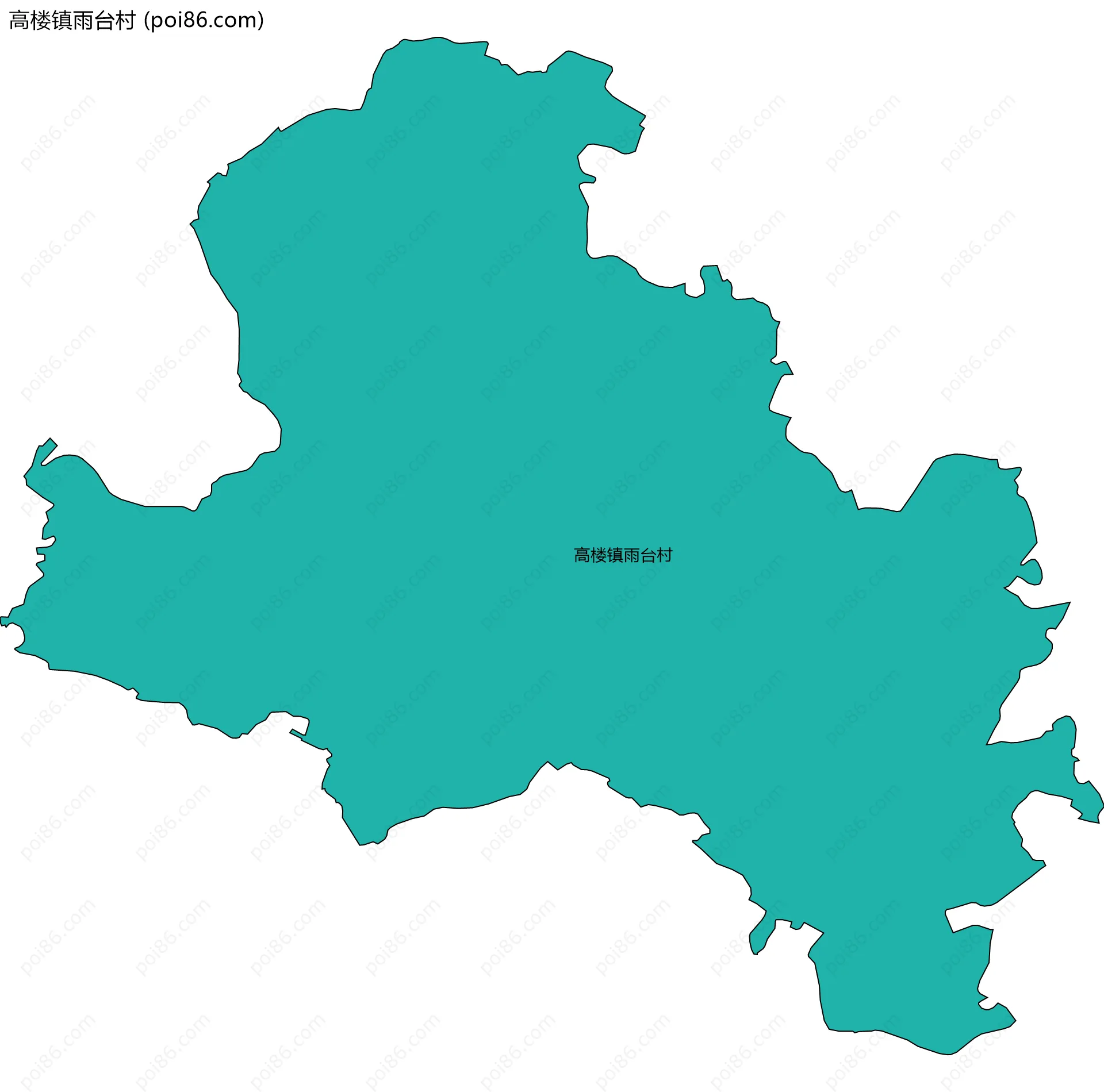 高楼镇雨台村边界地图