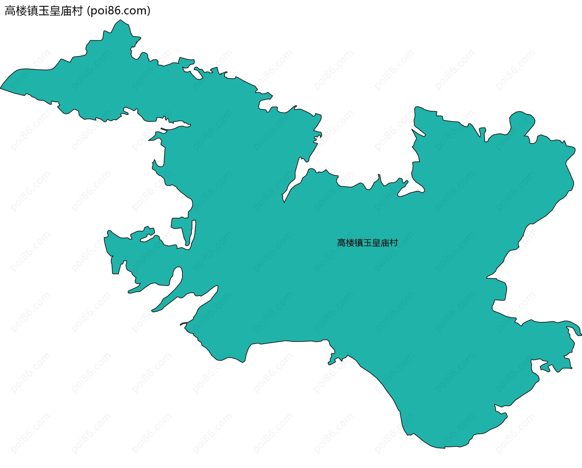 高楼镇玉皇庙村边界地图