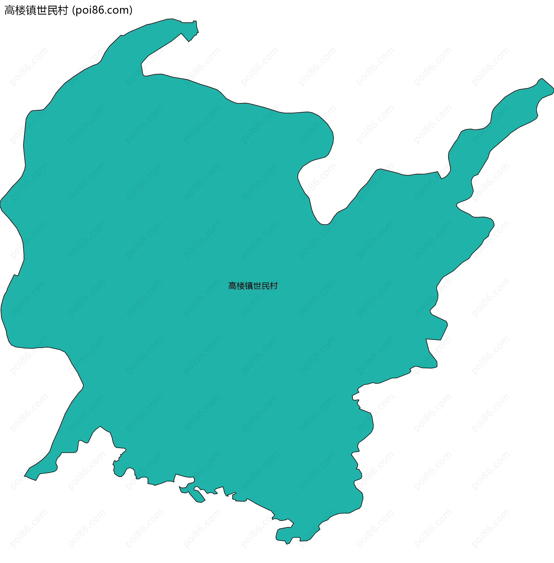 高楼镇世民村边界地图