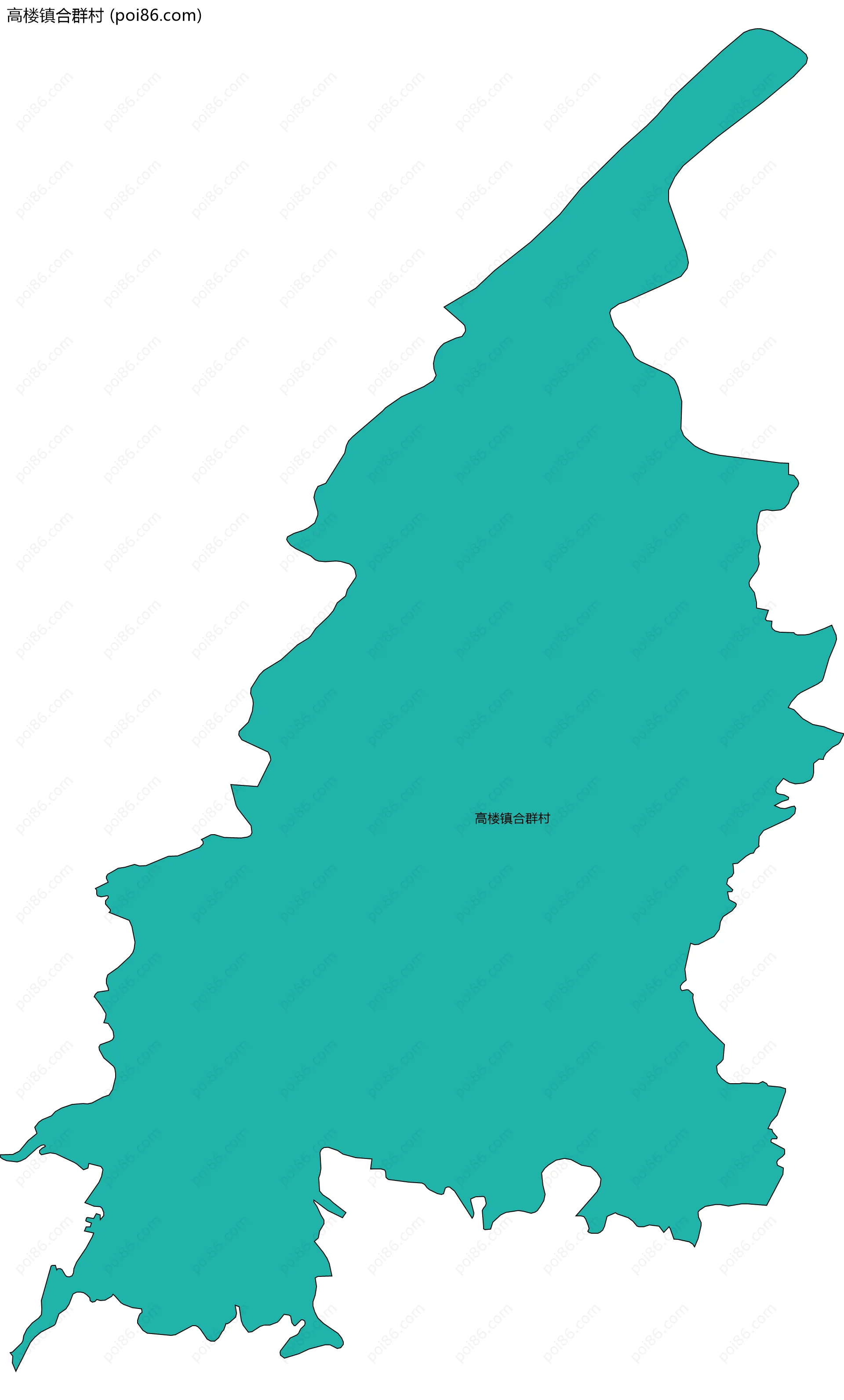 高楼镇合群村边界地图