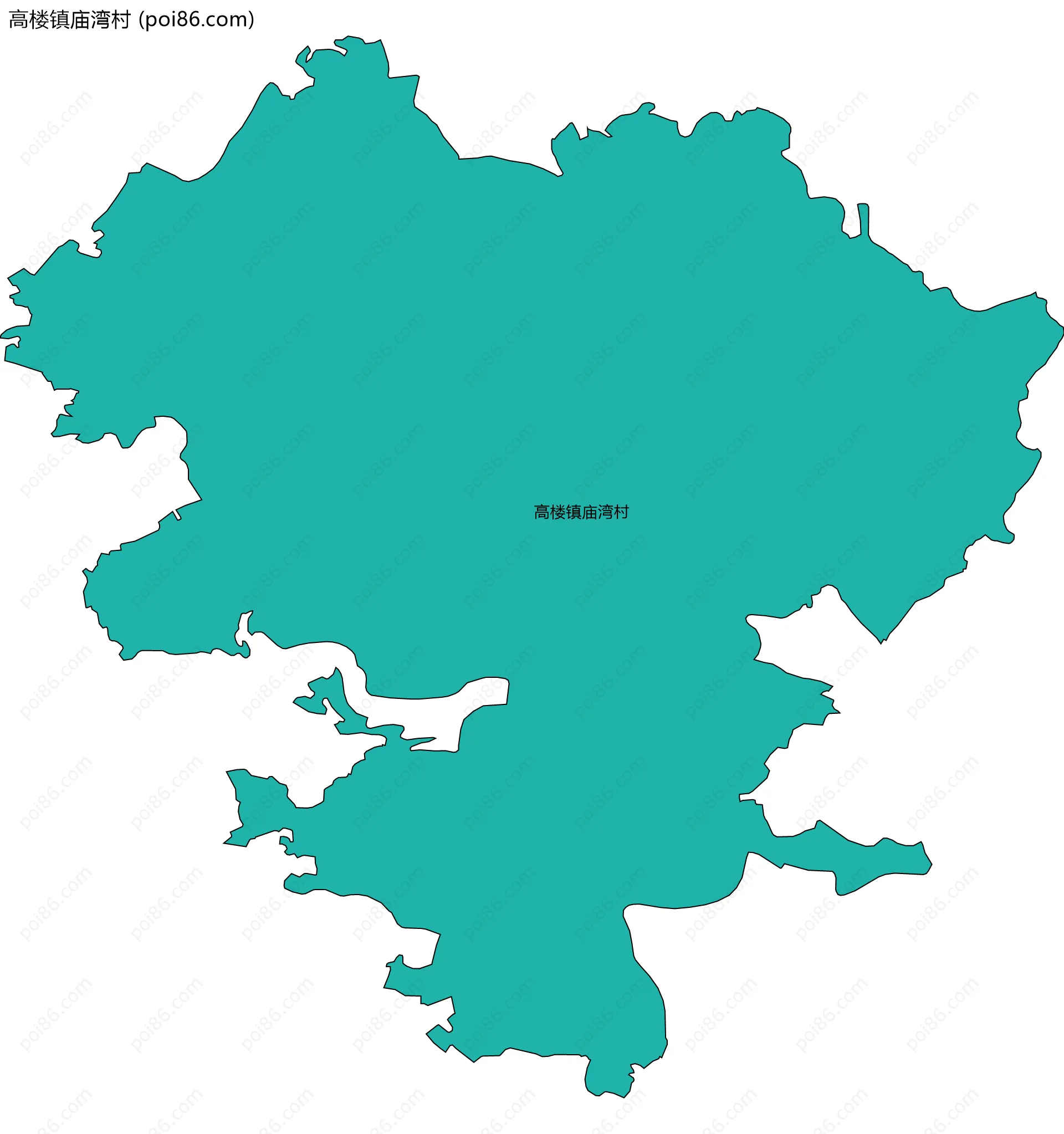 高楼镇庙湾村边界地图