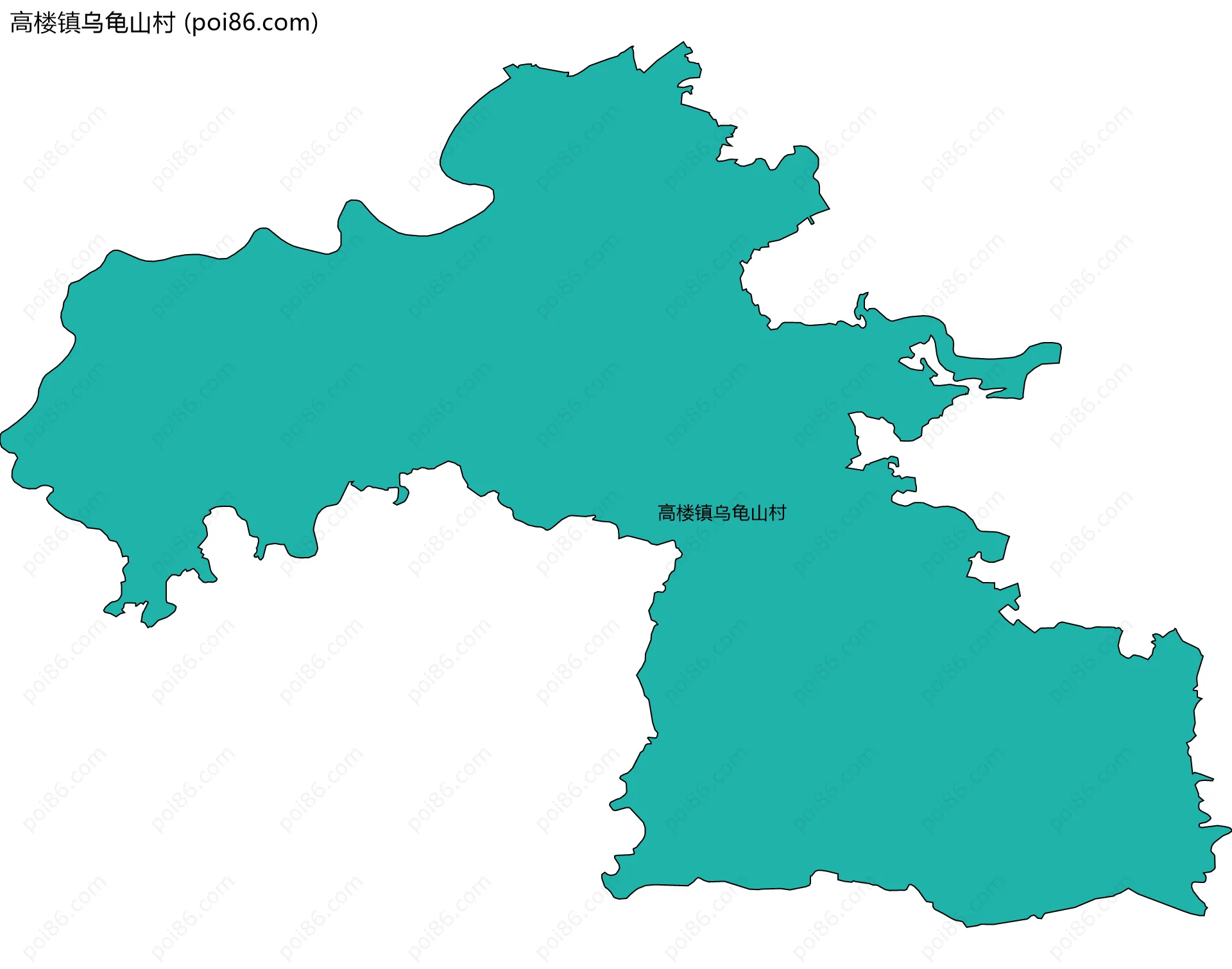 高楼镇乌龟山村边界地图