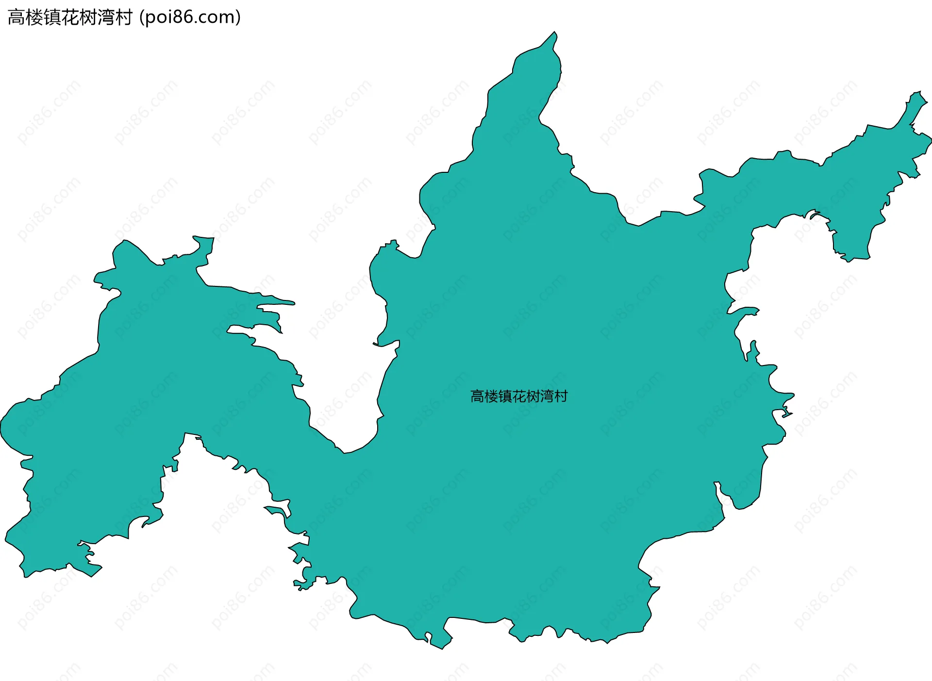 高楼镇花树湾村边界地图