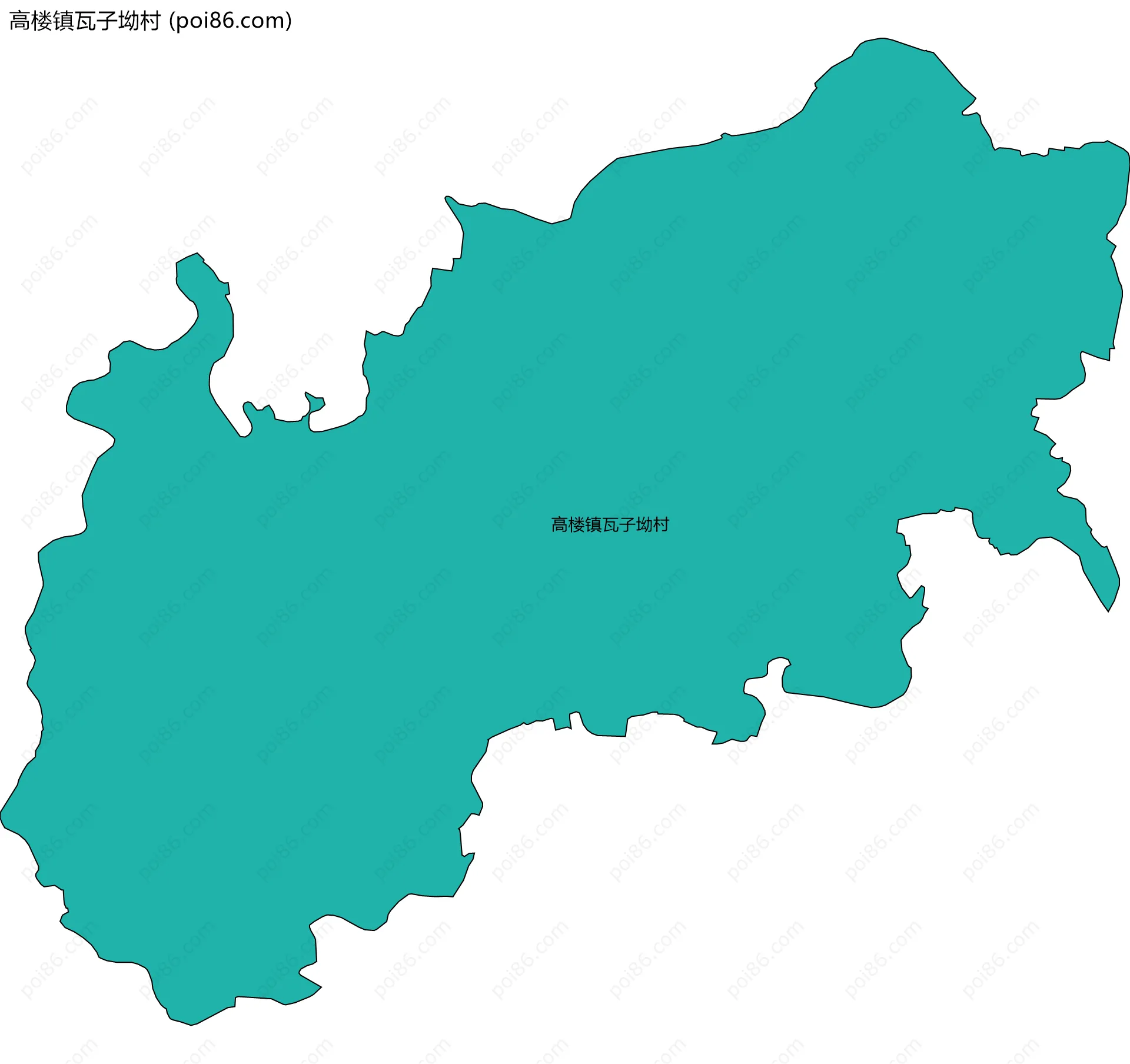 高楼镇瓦子坳村边界地图
