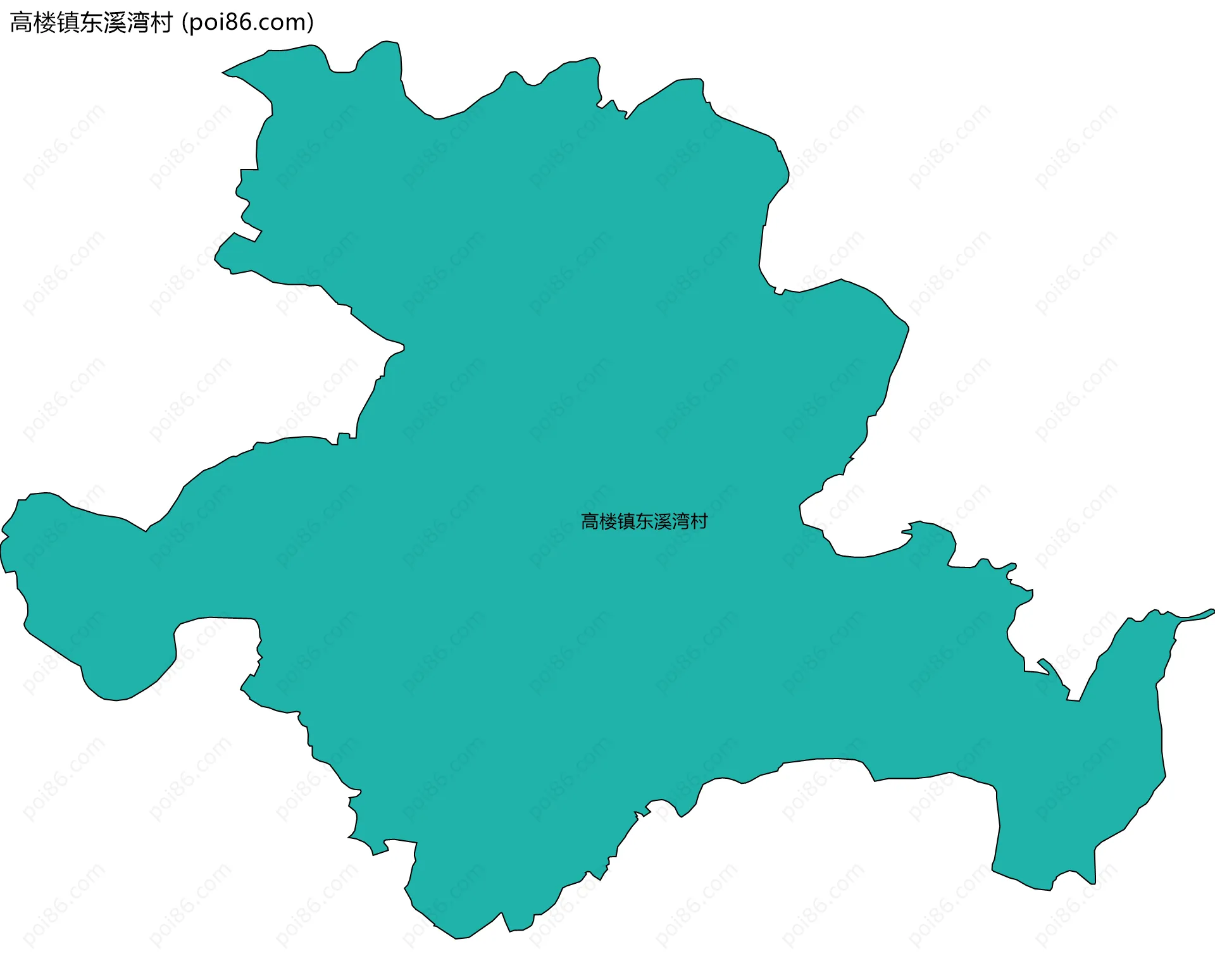 高楼镇东溪湾村边界地图