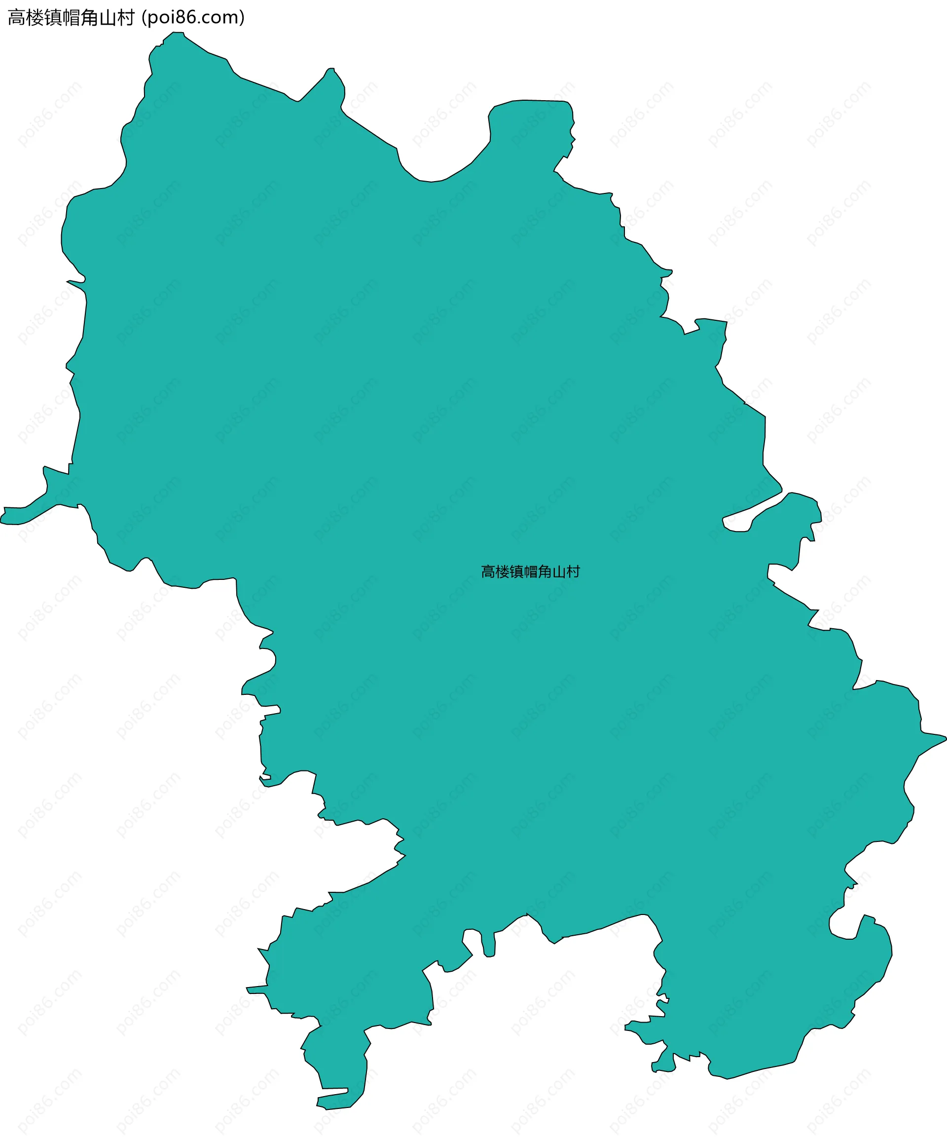 高楼镇帽角山村边界地图