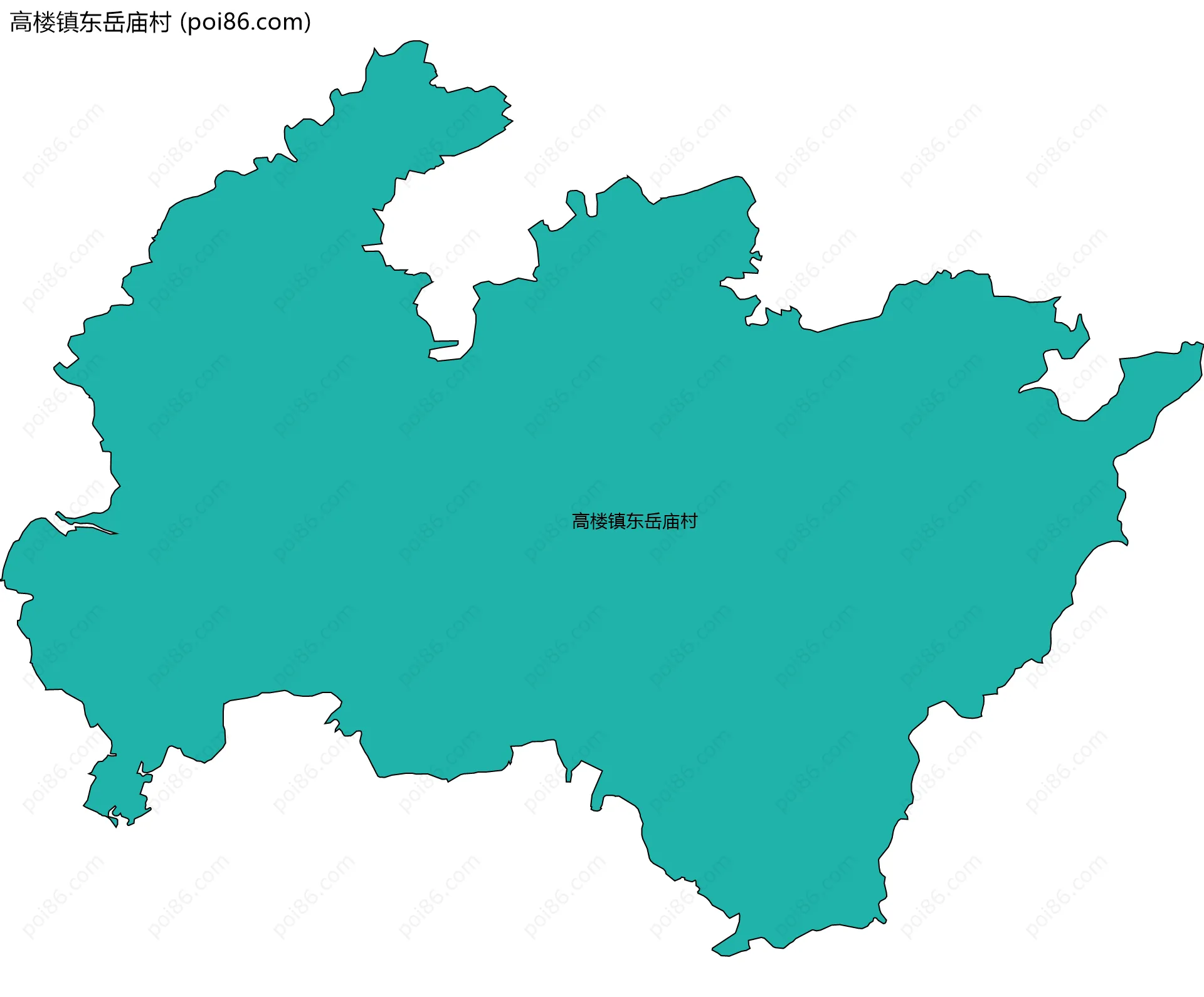 高楼镇东岳庙村边界地图