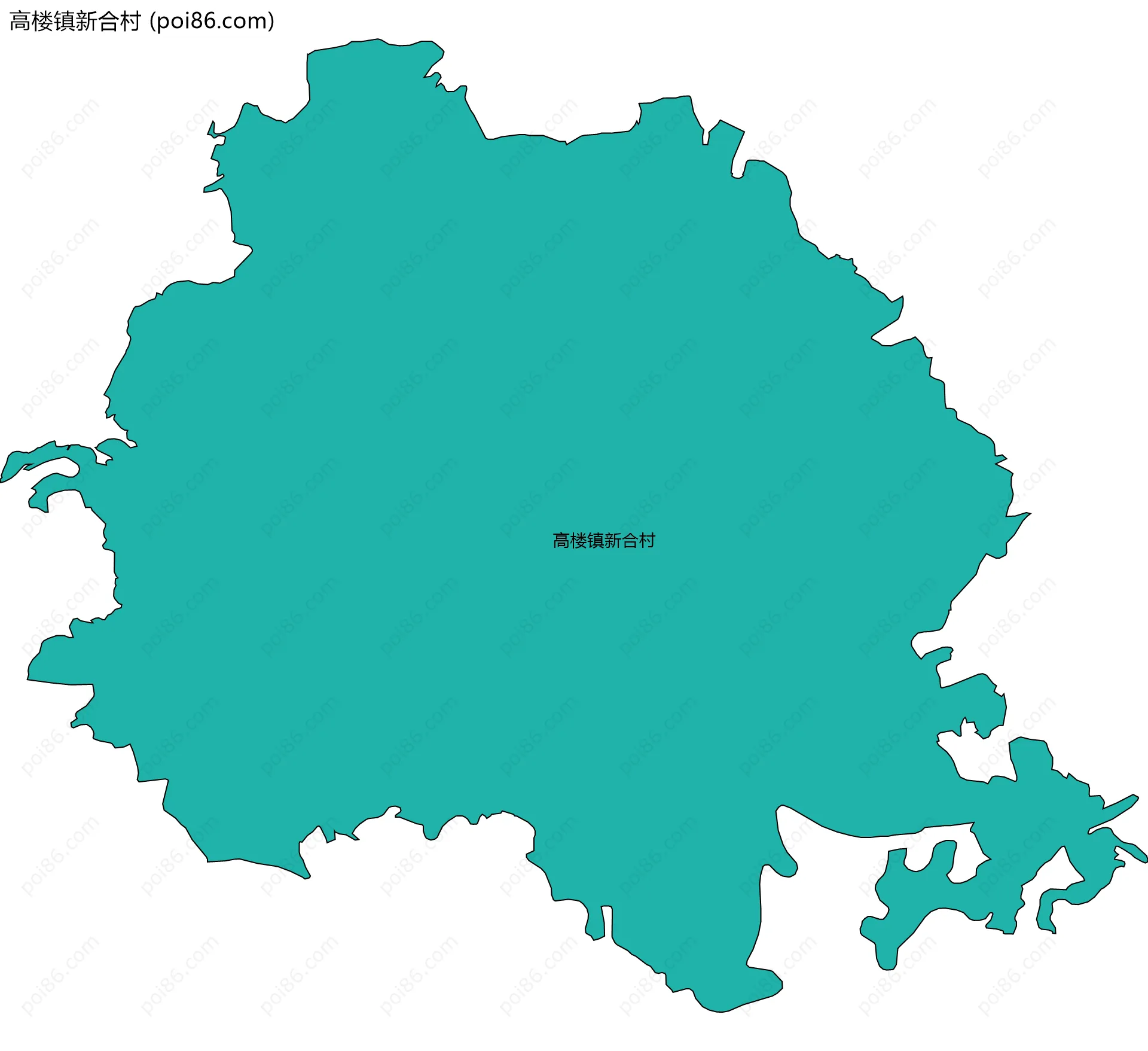 高楼镇新合村边界地图