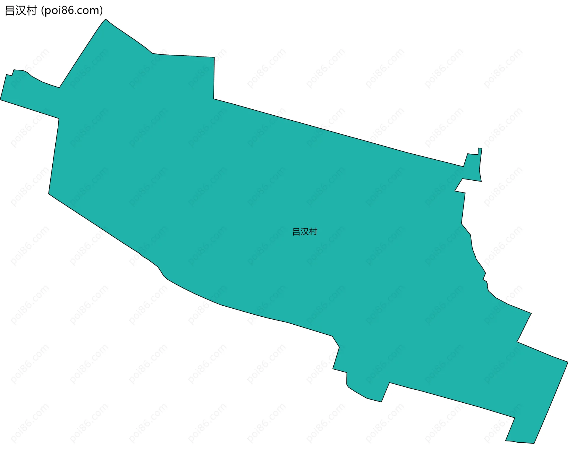 吕汉村边界地图