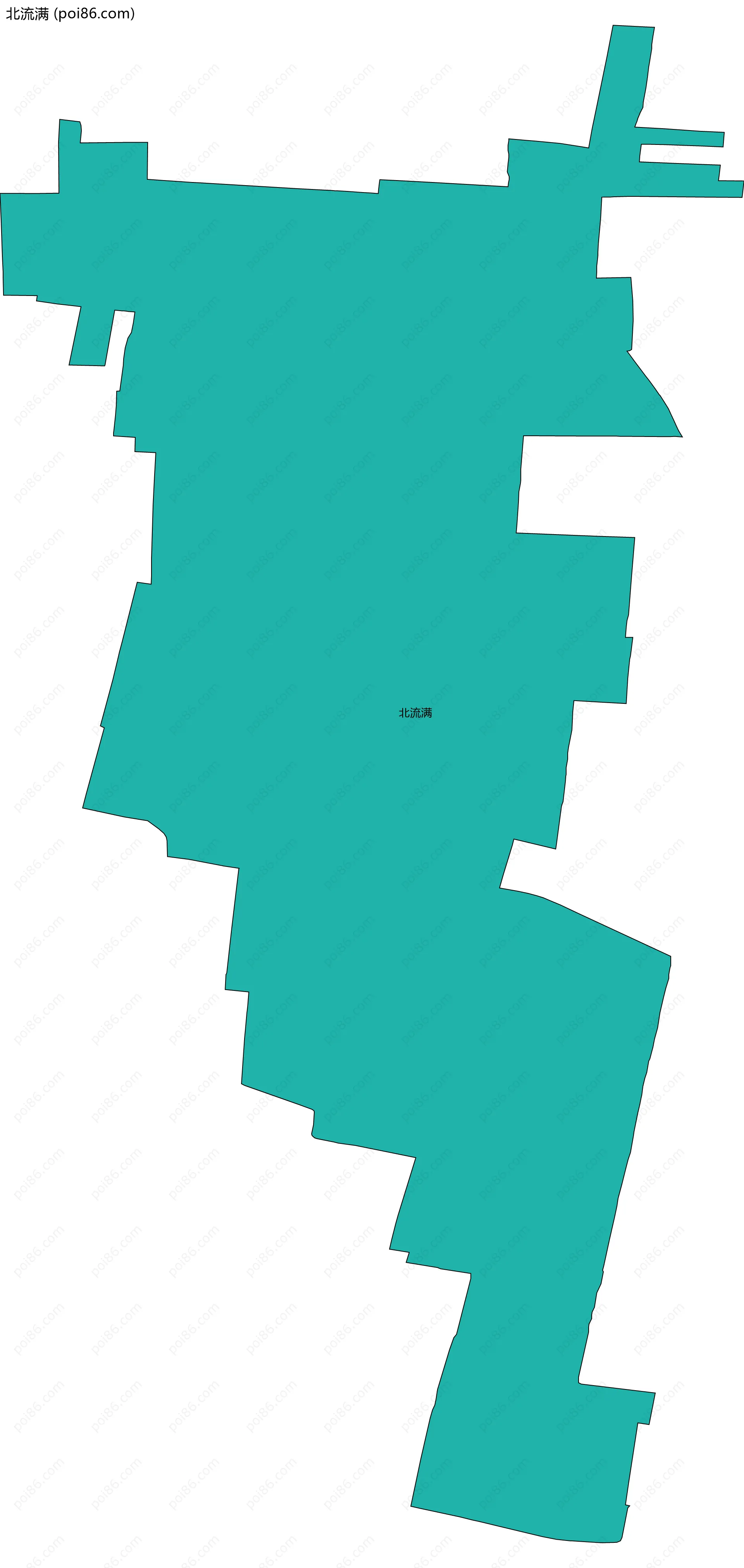 北流满边界地图