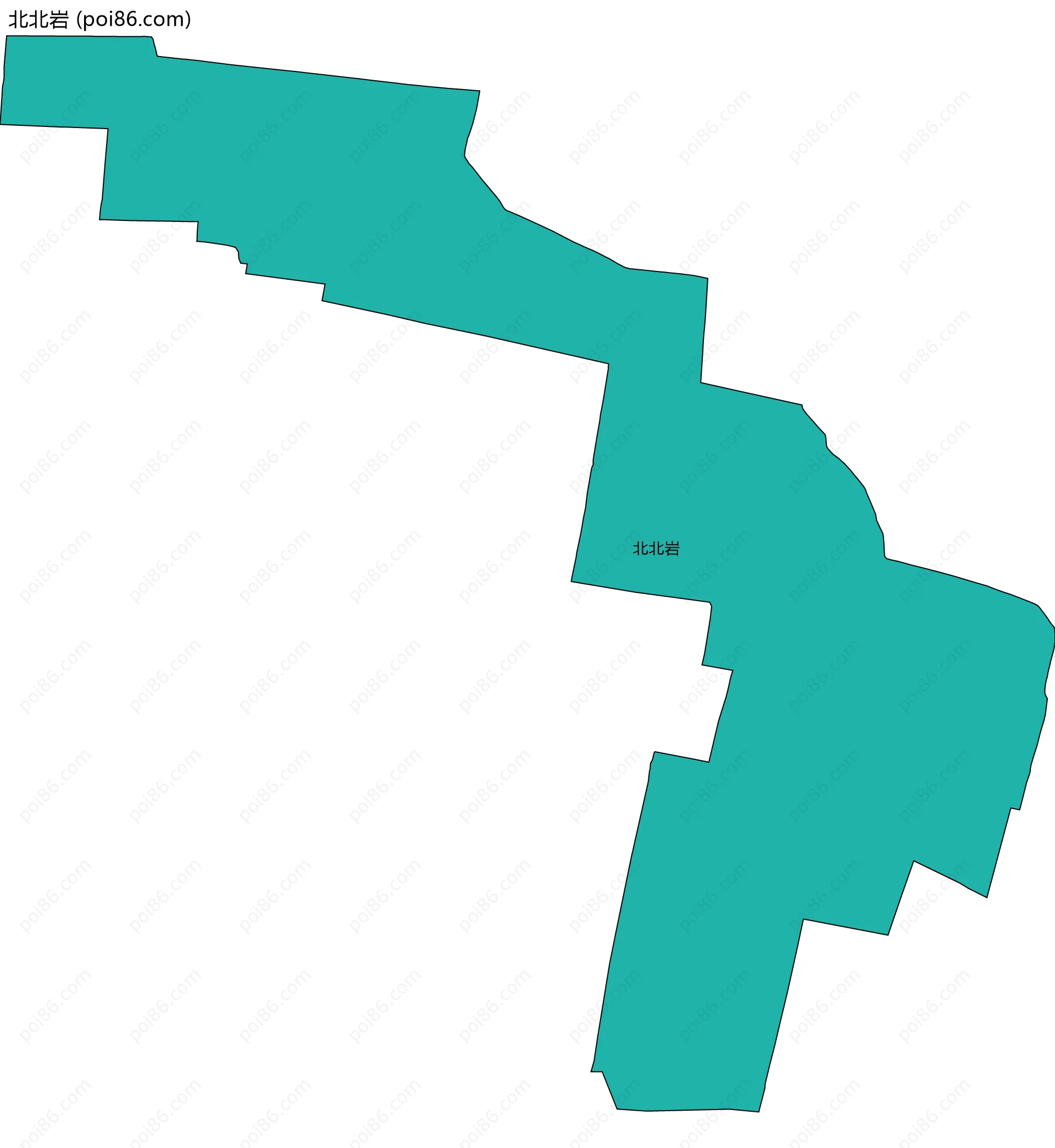 北北岩边界地图