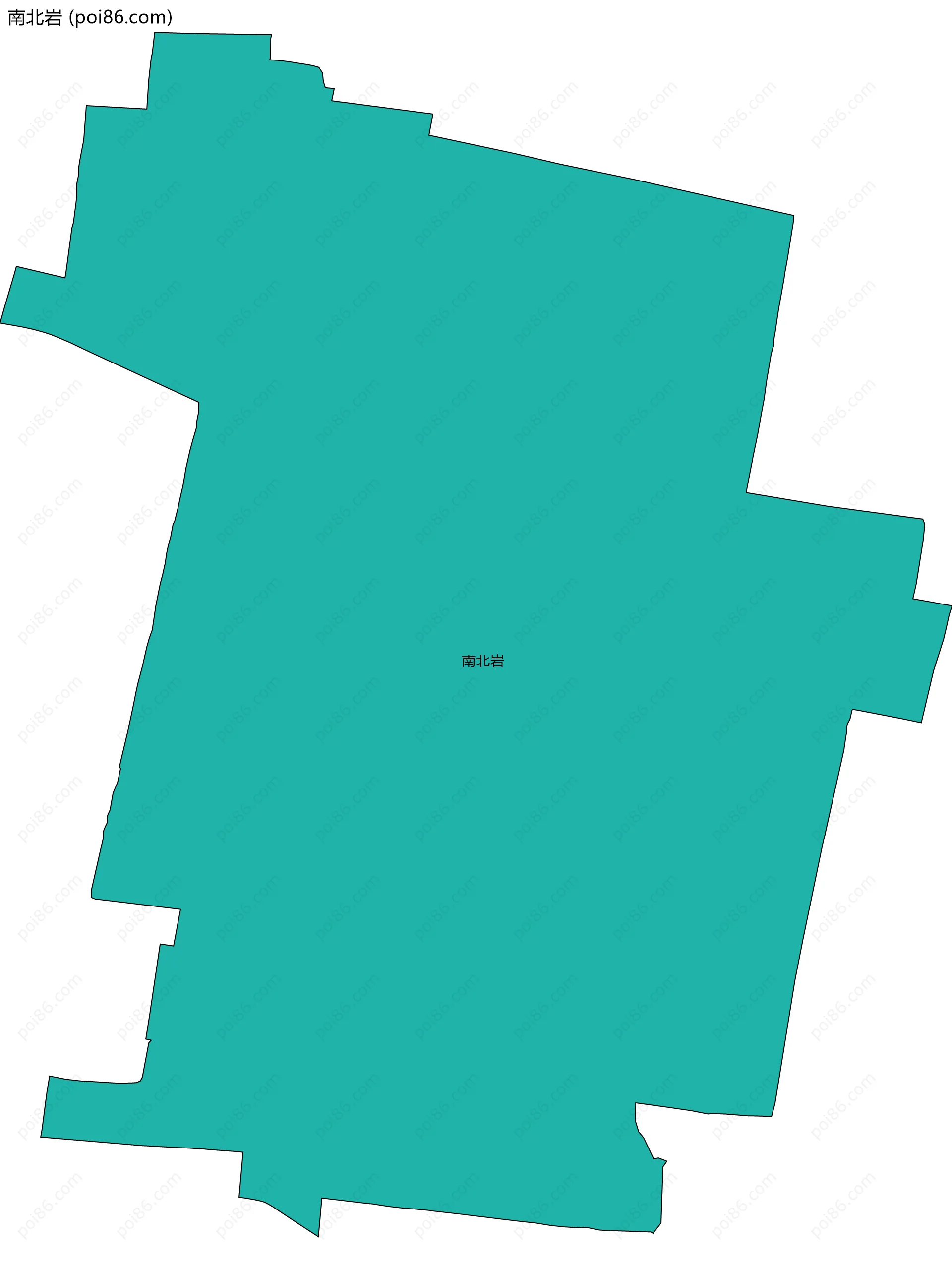 南北岩边界地图