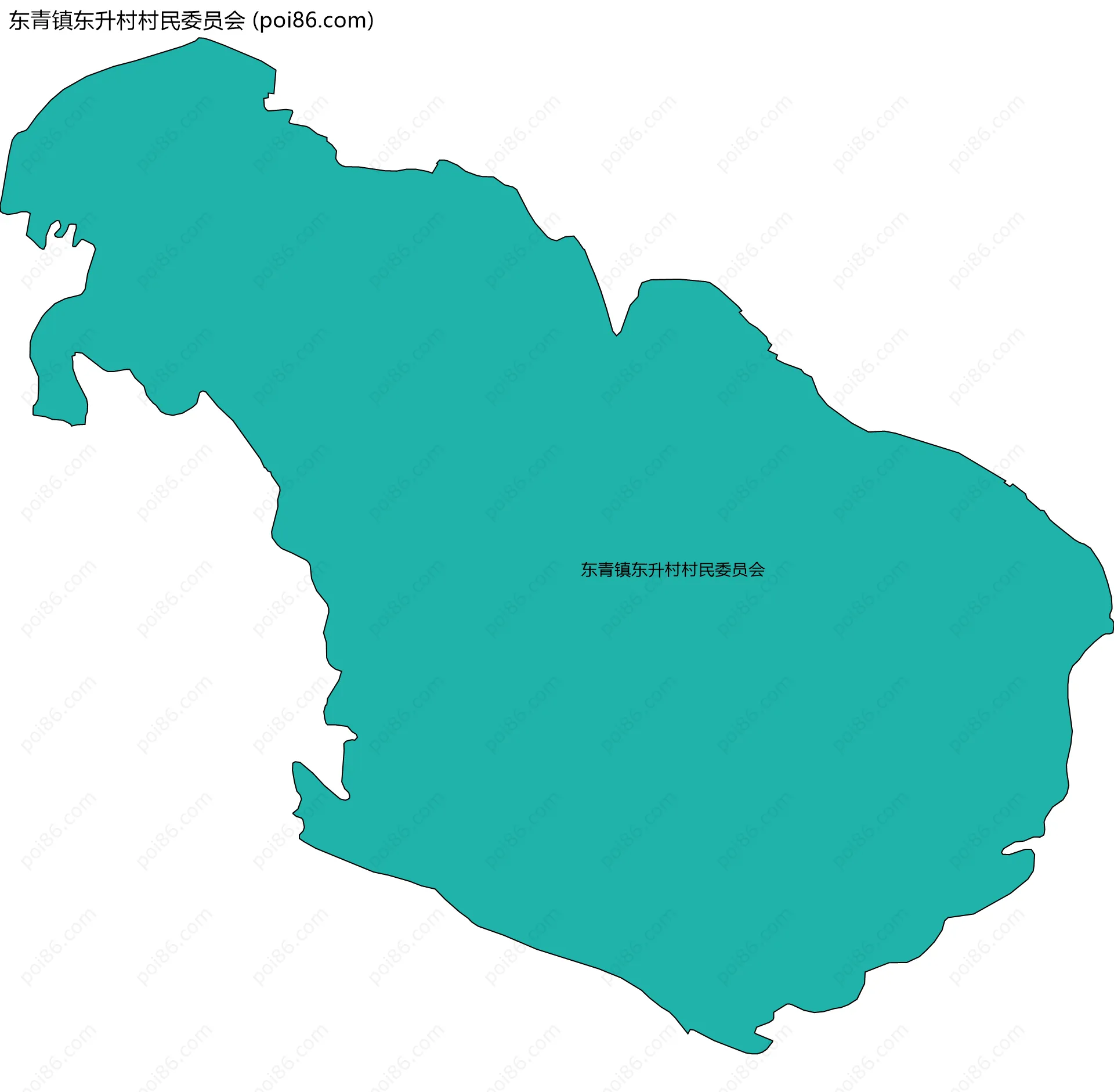 东青镇东升村村民委员会边界地图