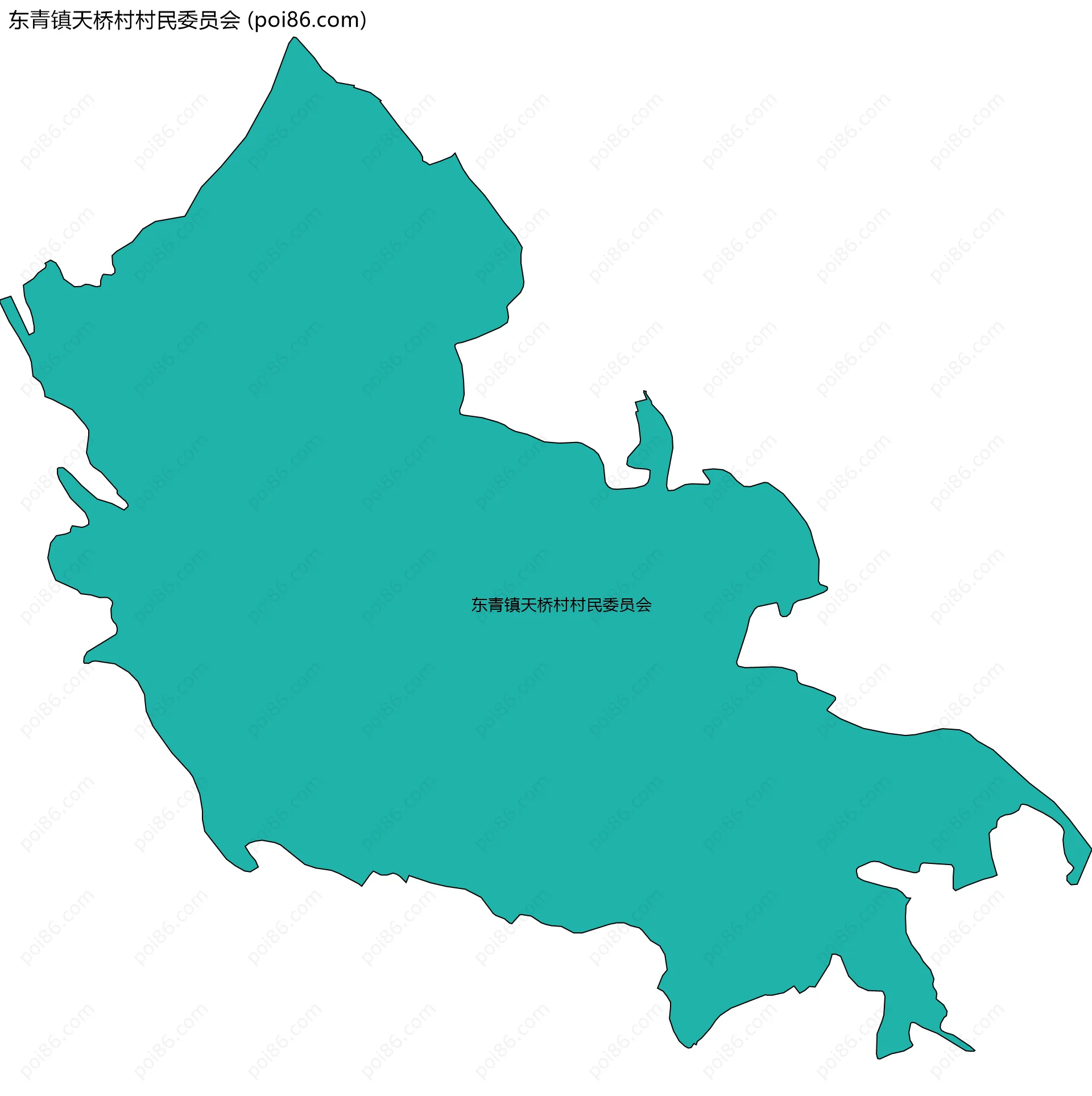 东青镇天桥村村民委员会边界地图