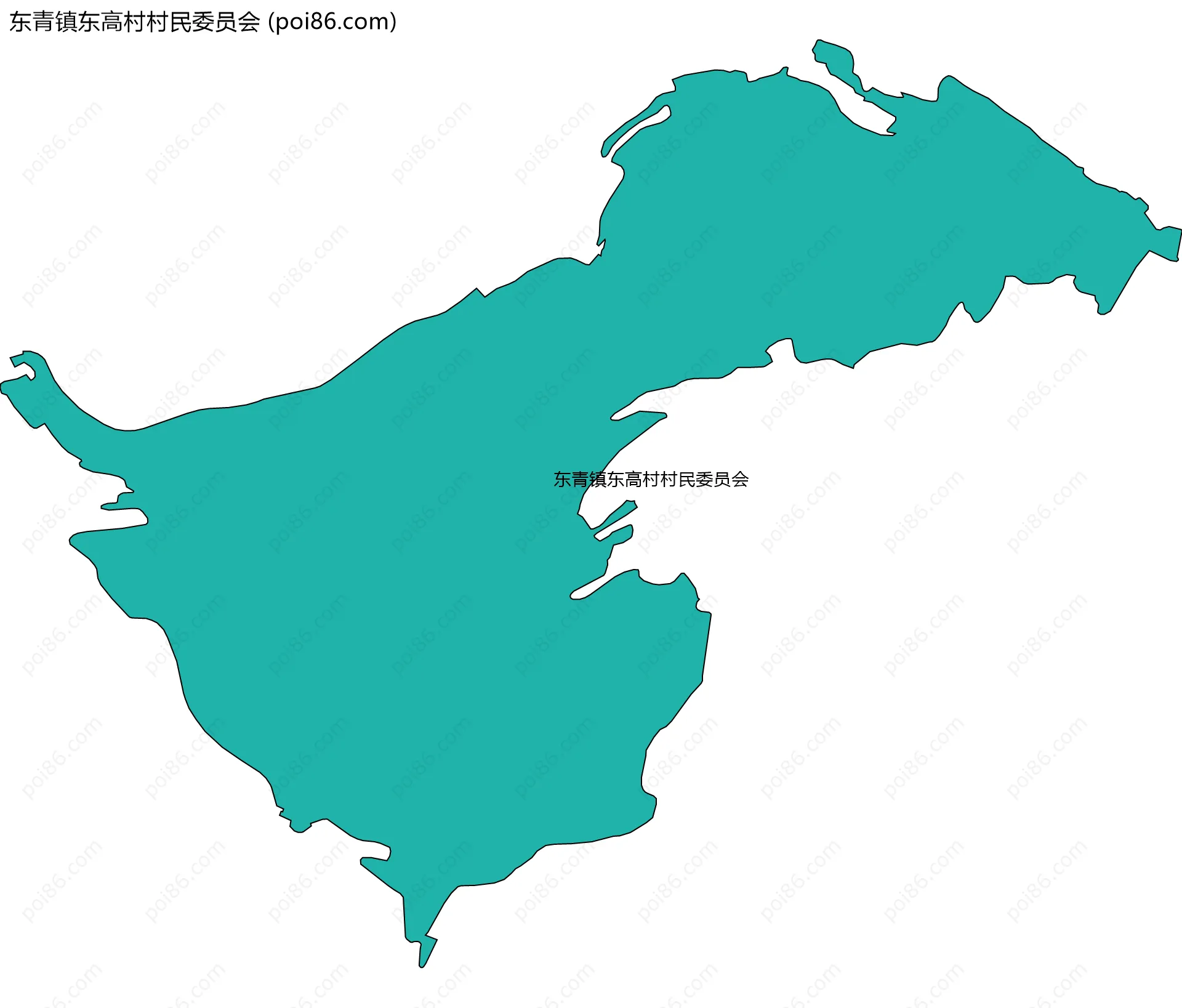 东青镇东高村村民委员会边界地图