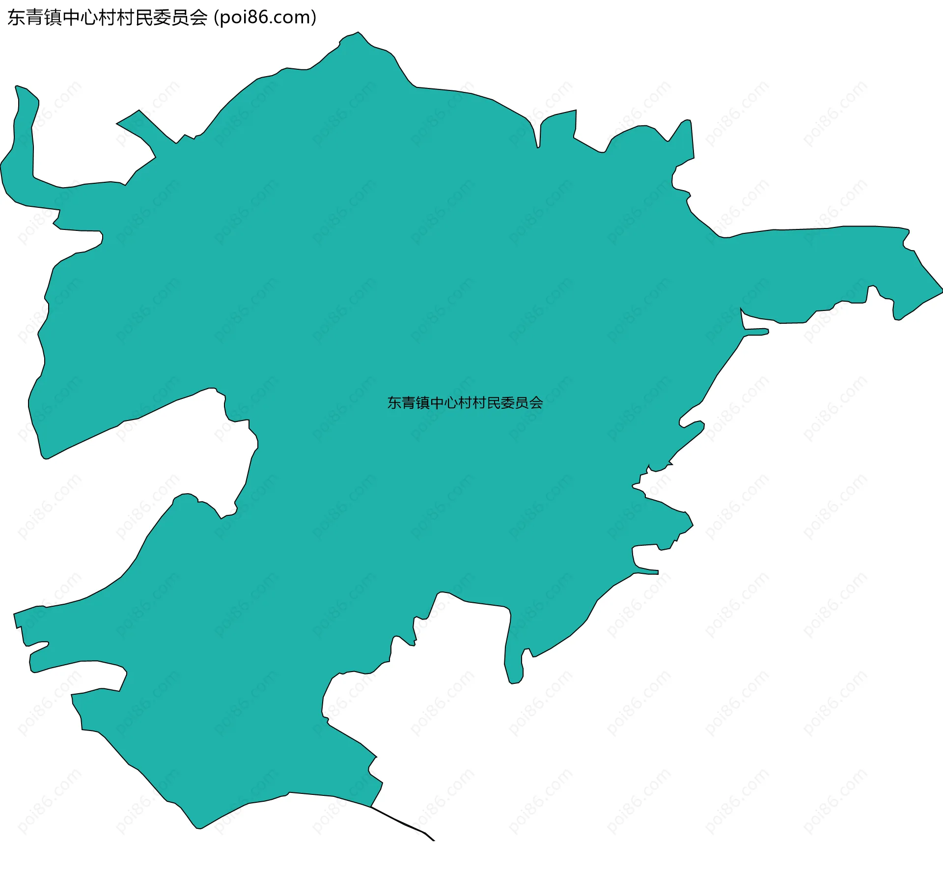 东青镇中心村村民委员会边界地图