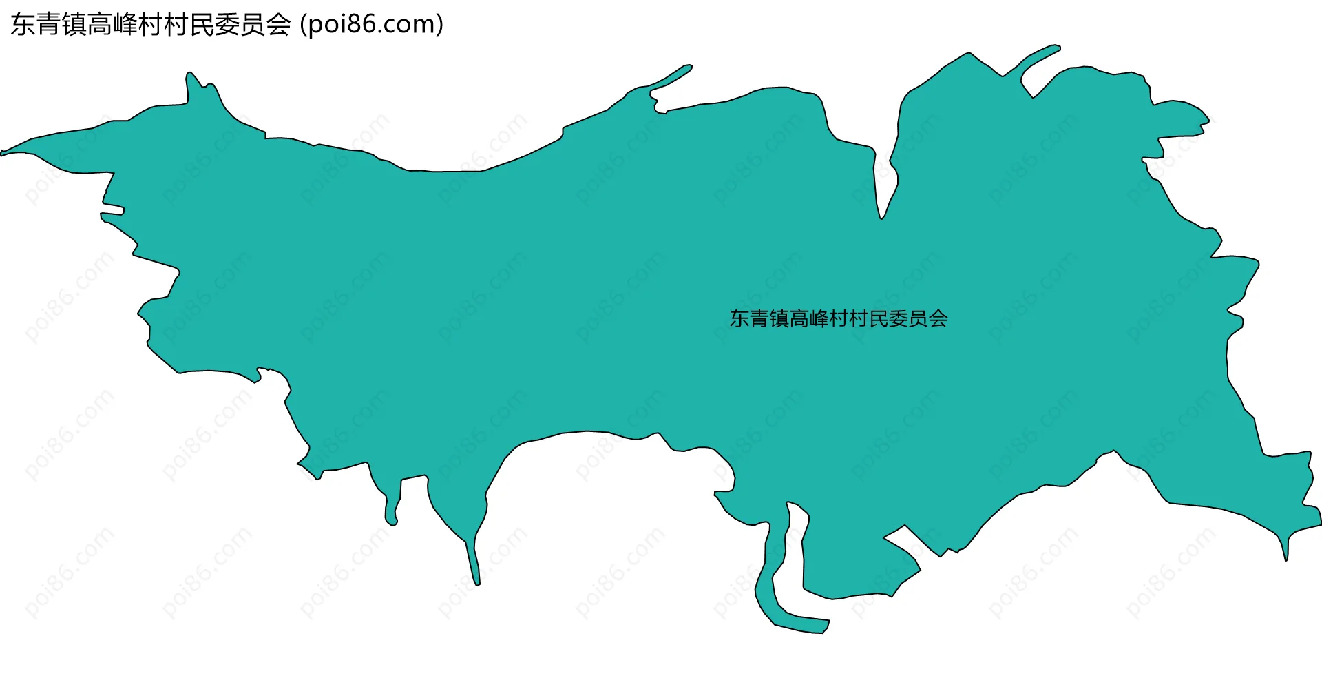 东青镇高峰村村民委员会边界地图