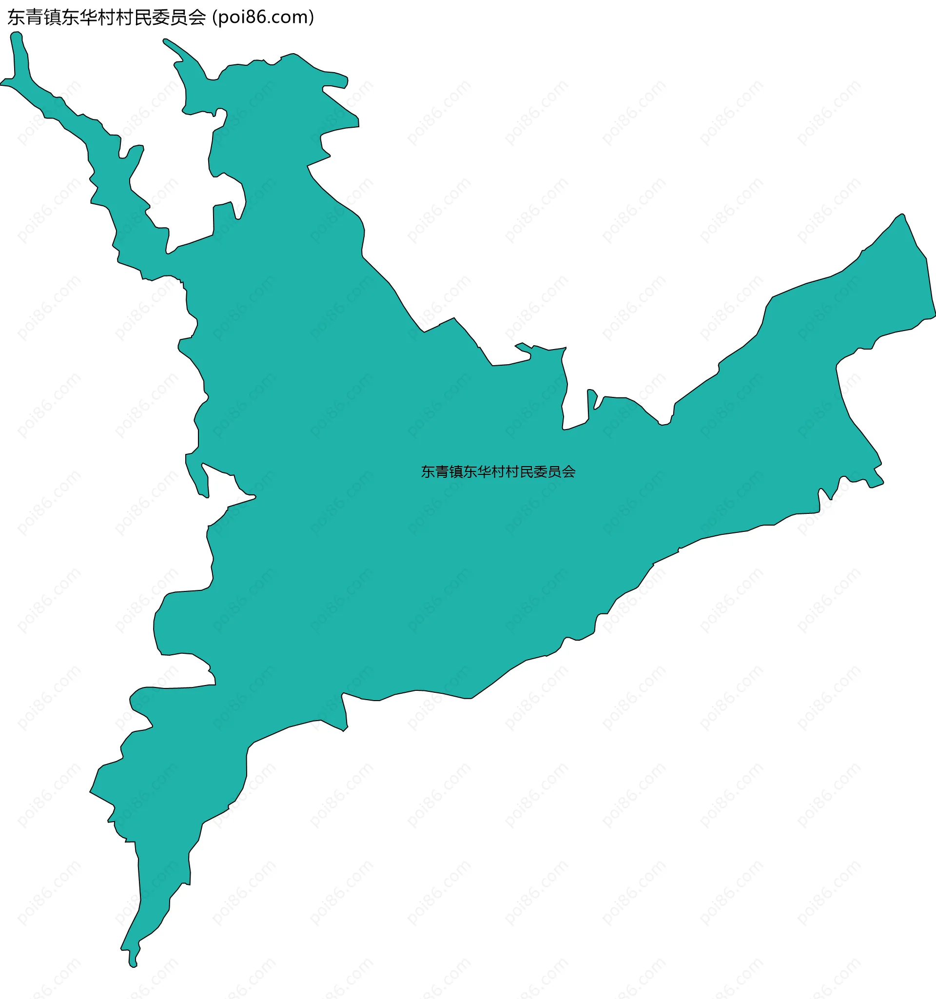 东青镇东华村村民委员会边界地图