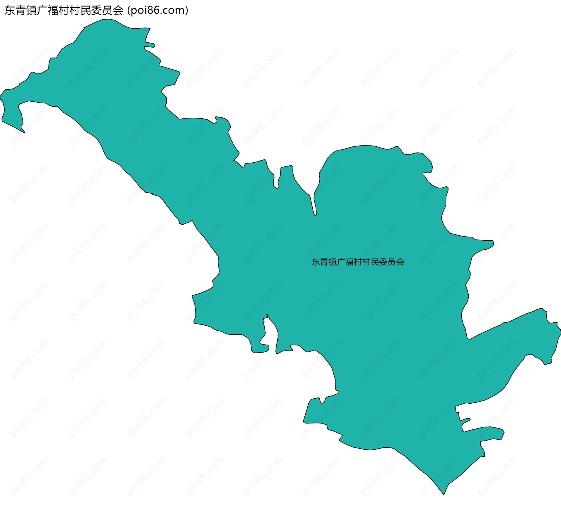 东青镇广福村村民委员会边界地图
