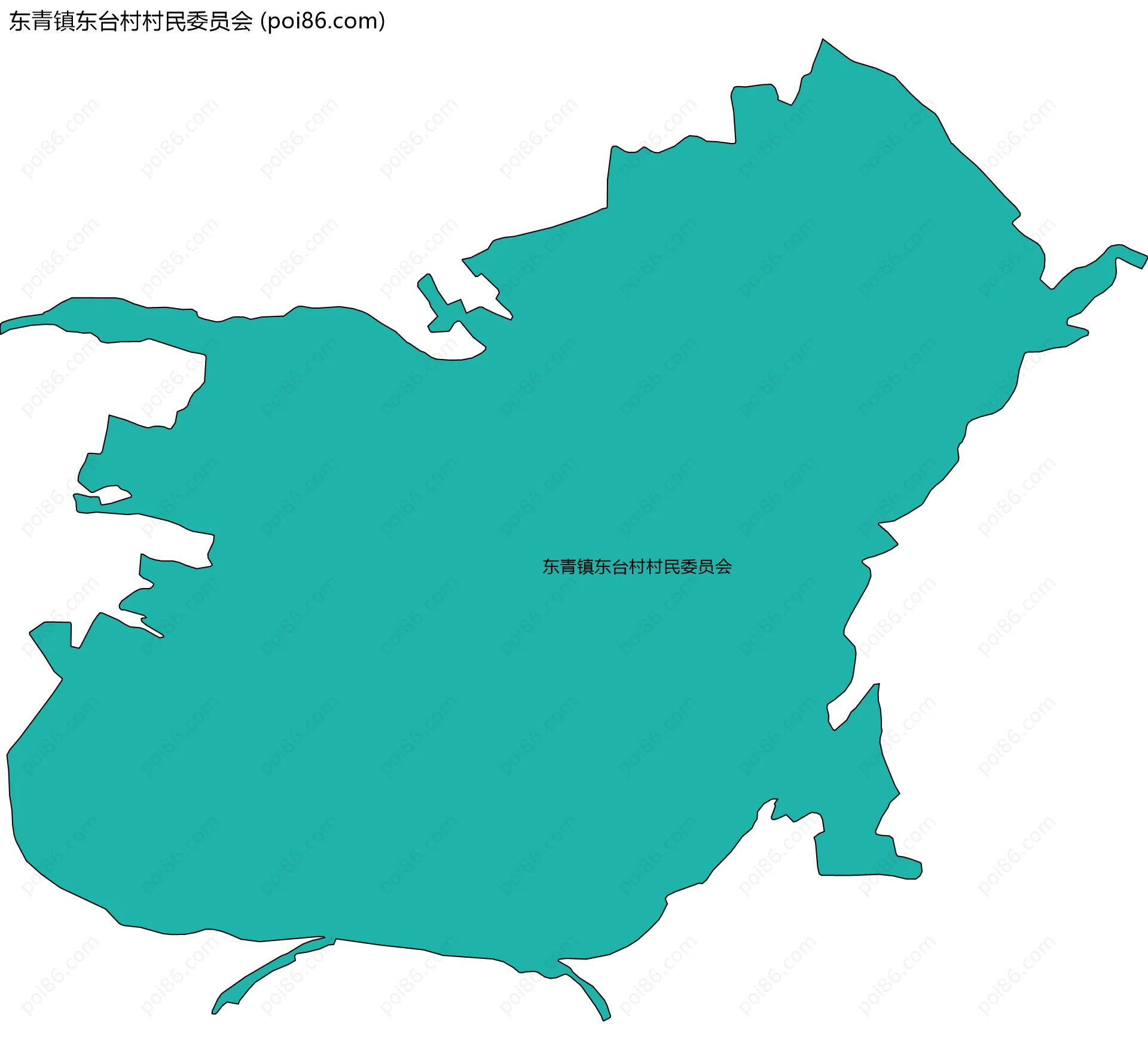 东青镇东台村村民委员会边界地图