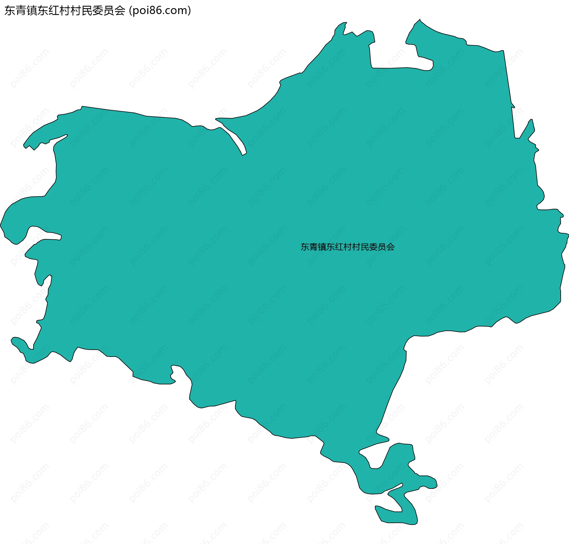 东青镇东红村村民委员会边界地图