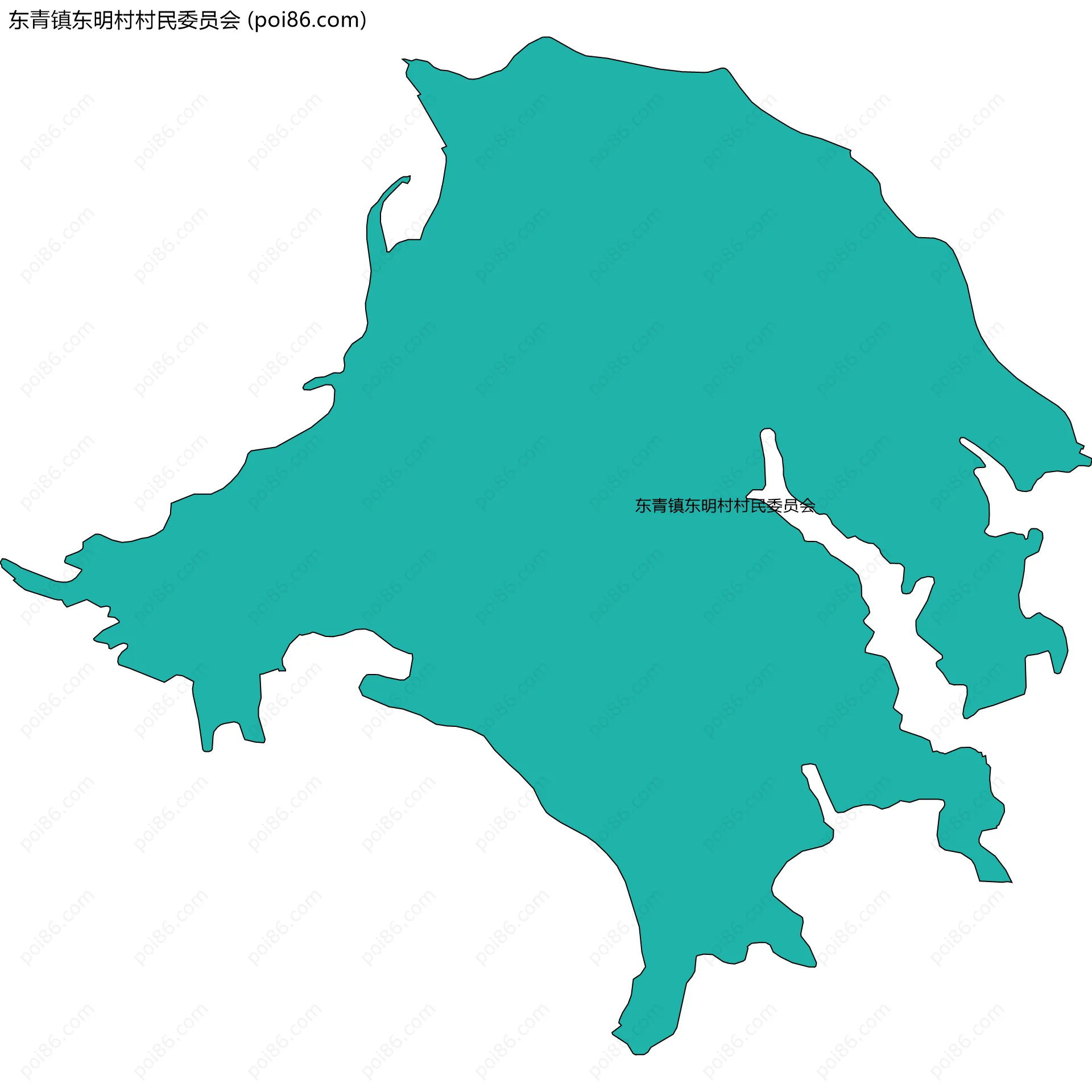 东青镇东明村村民委员会边界地图