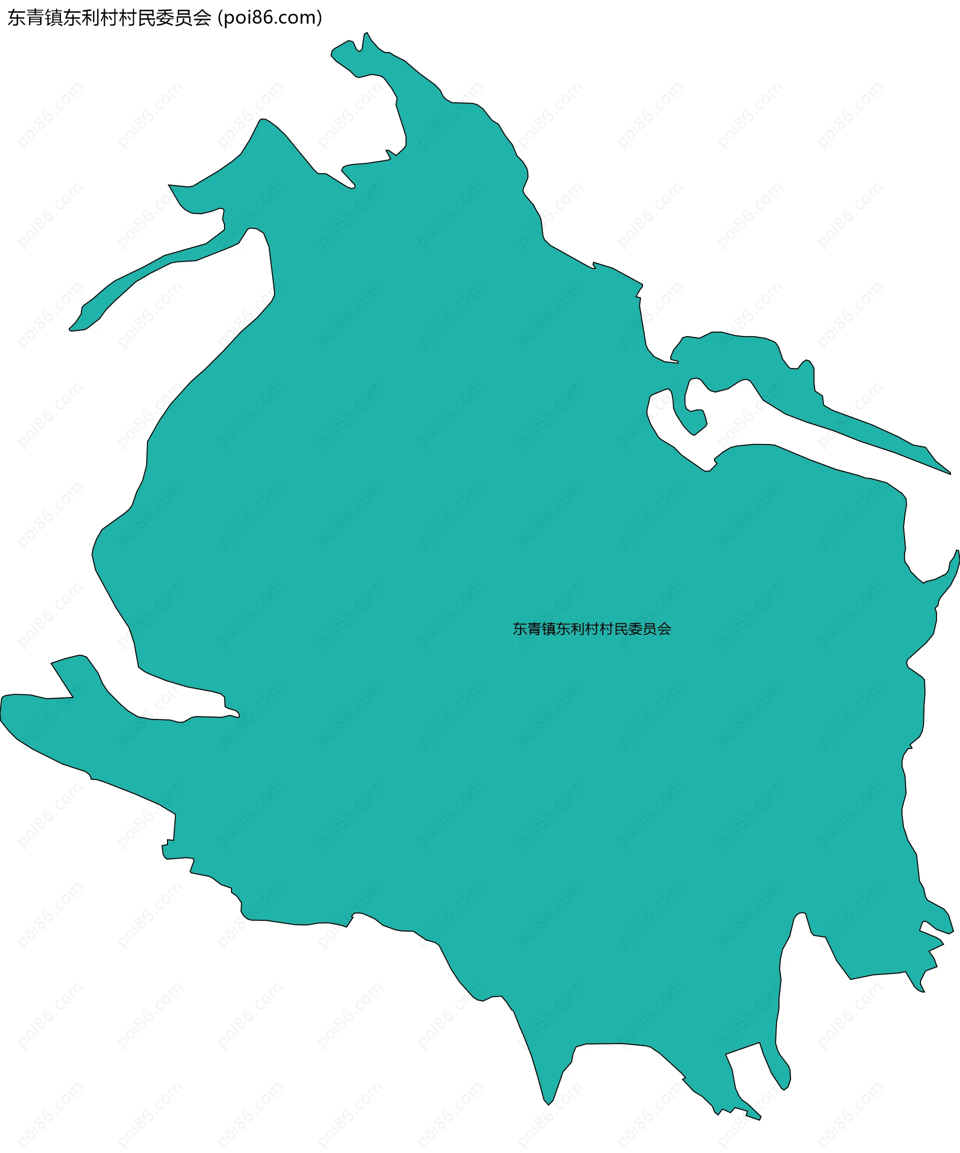 东青镇东利村村民委员会边界地图