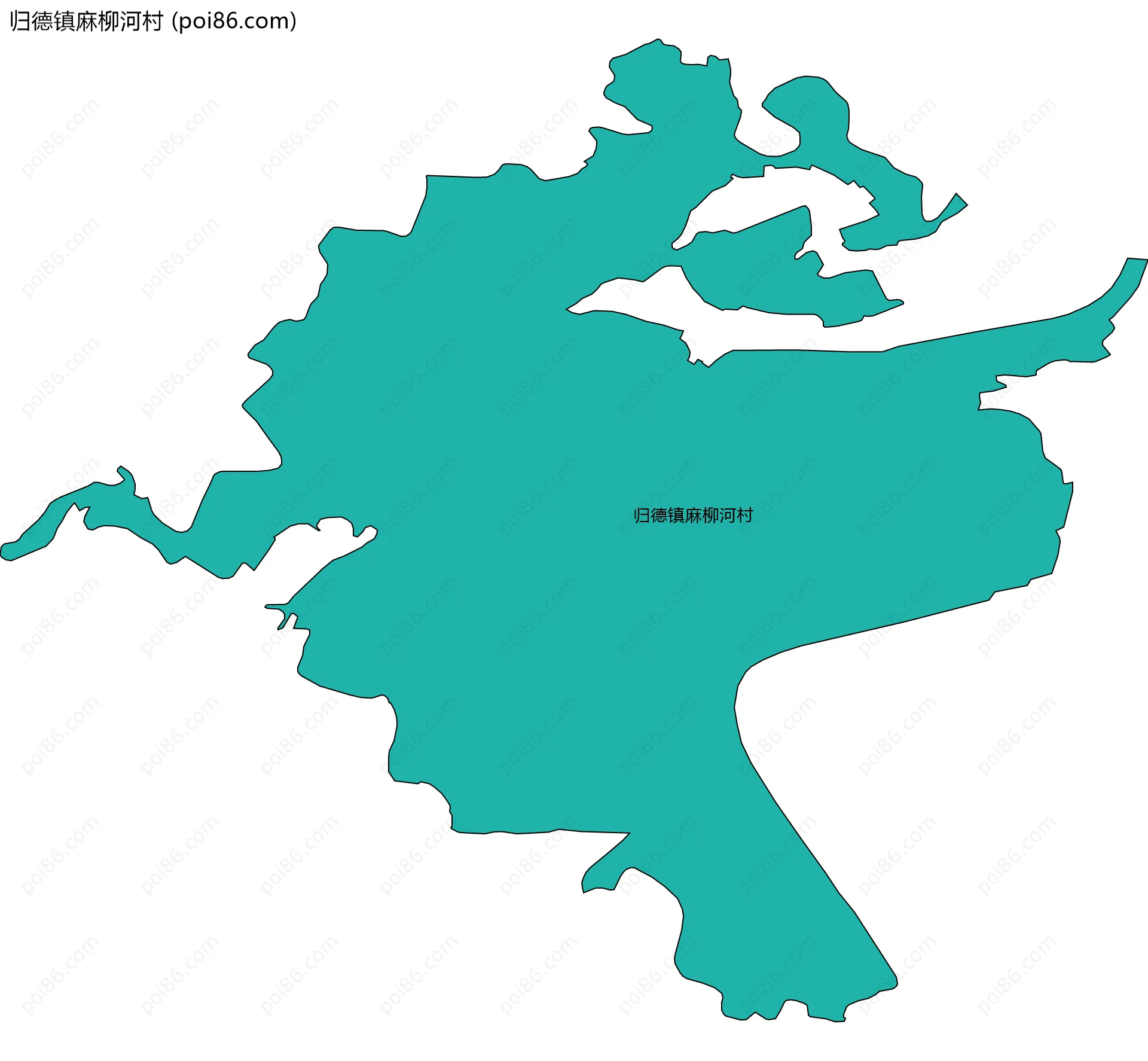 归德镇麻柳河村边界地图