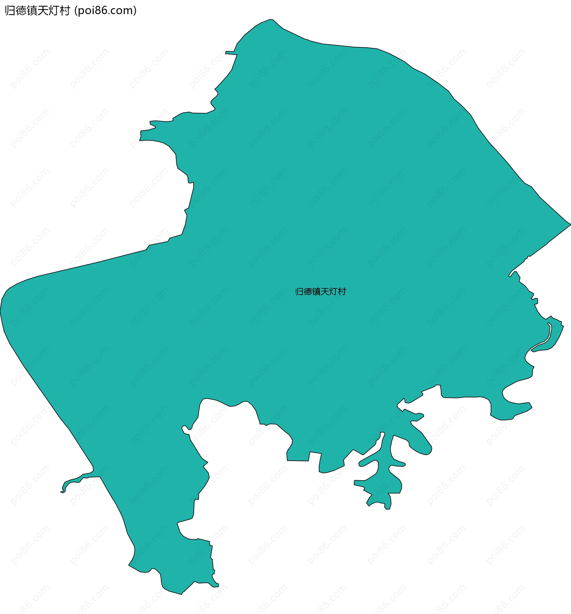 归德镇天灯村边界地图